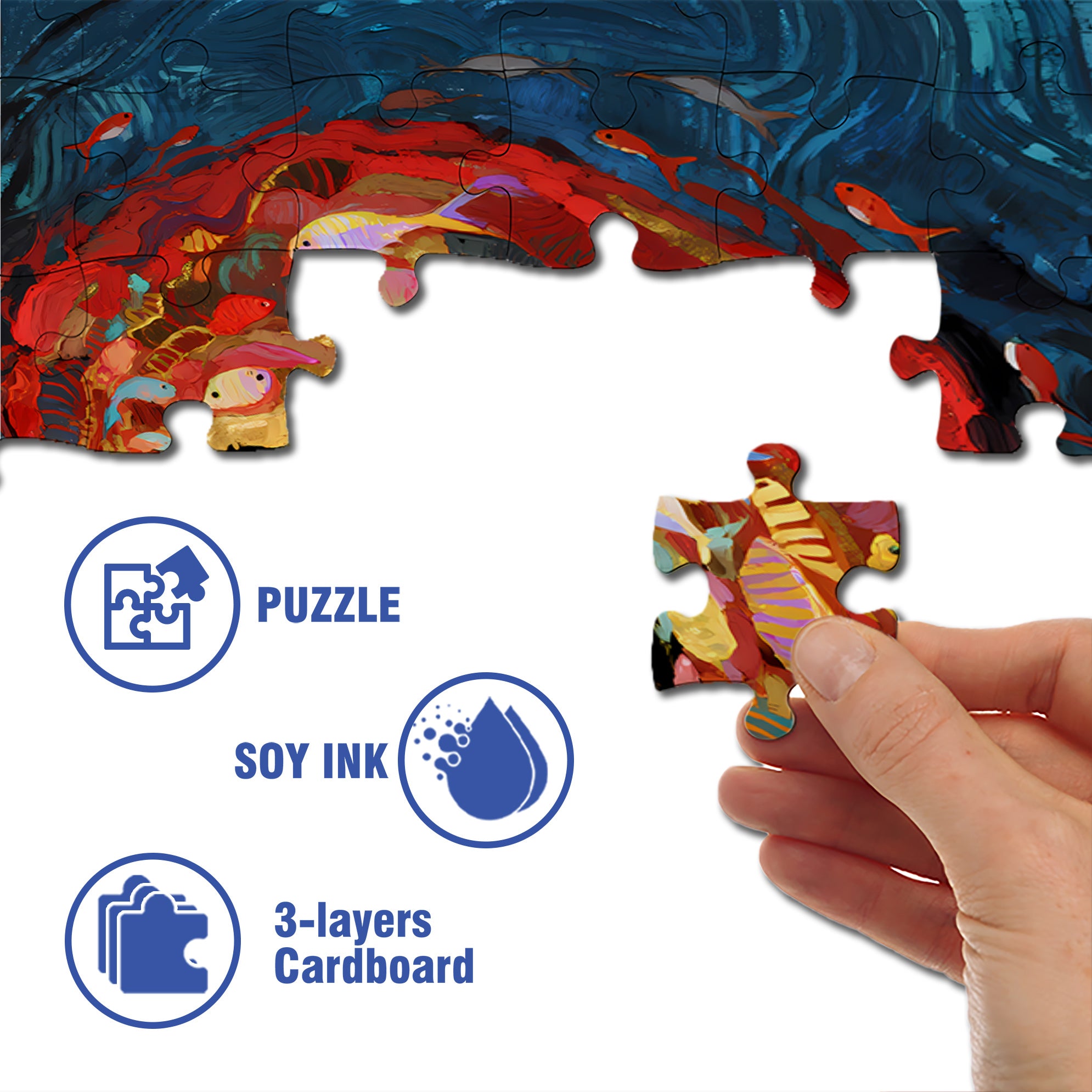 Eddy 500pcs/1000pcs Jigsaw Puzzle, Scratch-Resistant, Interactive Family Game & Brain-Boosting DIY Decor, Perfect for Halloween, Christmas & New Year Gifts, Family Puzzle Game