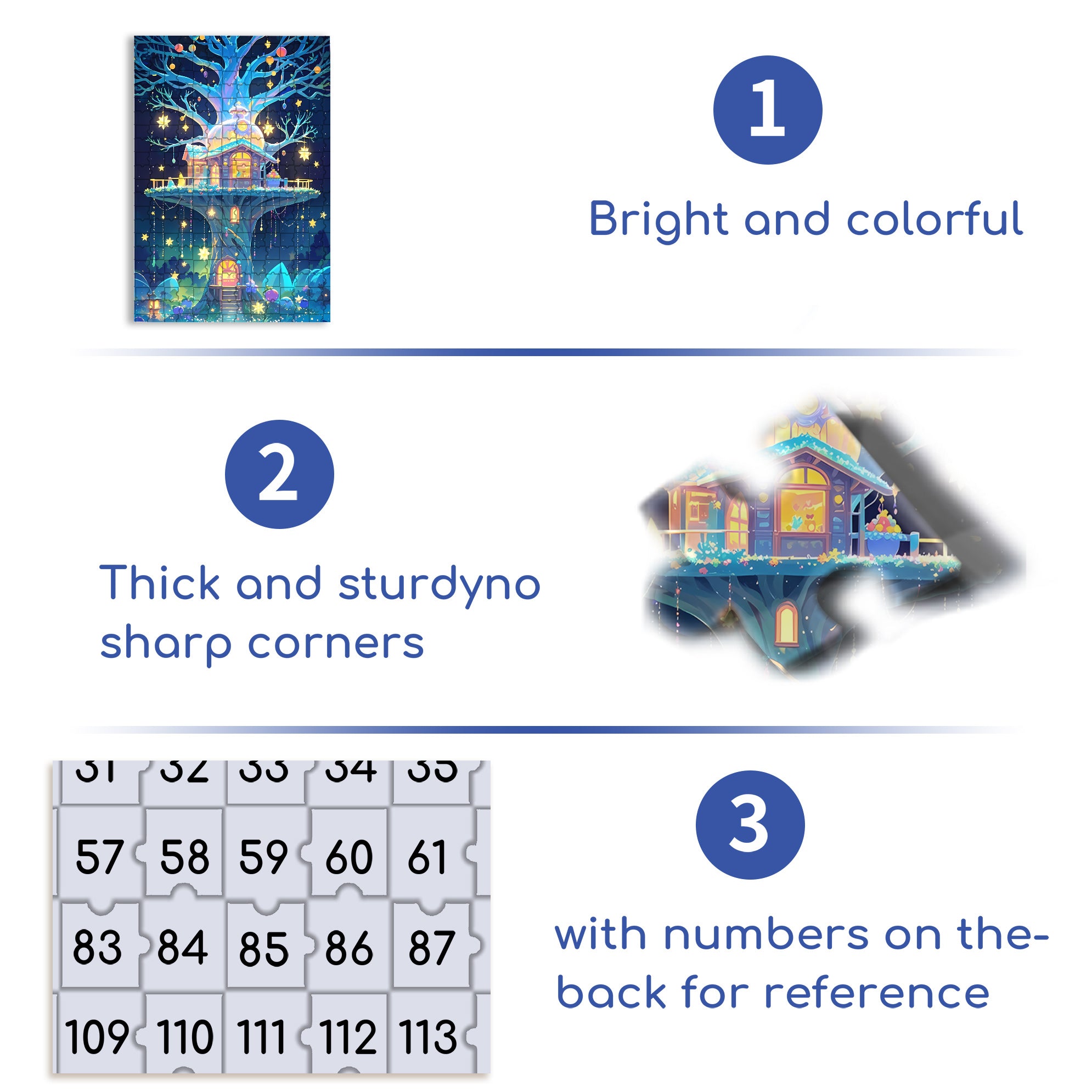 Fairy Tale World 500pcs/1000pcs Jigsaw Puzzle, Scratch-Resistant, Interactive Family Game & Brain-Boosting DIY Decor, Perfect for Halloween, Christmas & New Year Gifts, Family Puzzle Game