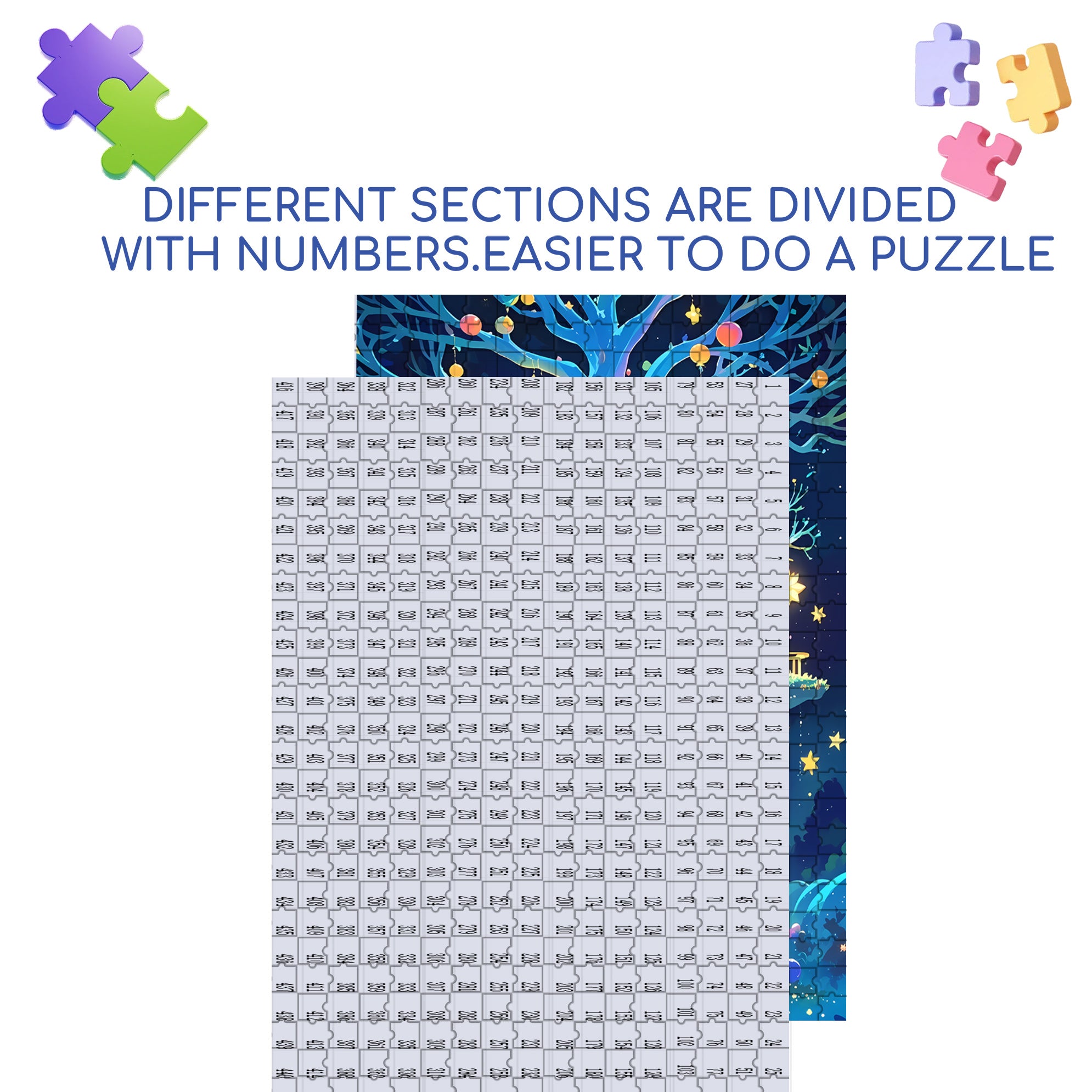 Fairy Tale World 500pcs/1000pcs Jigsaw Puzzle, Scratch-Resistant, Interactive Family Game & Brain-Boosting DIY Decor, Perfect for Halloween, Christmas & New Year Gifts, Family Puzzle Game