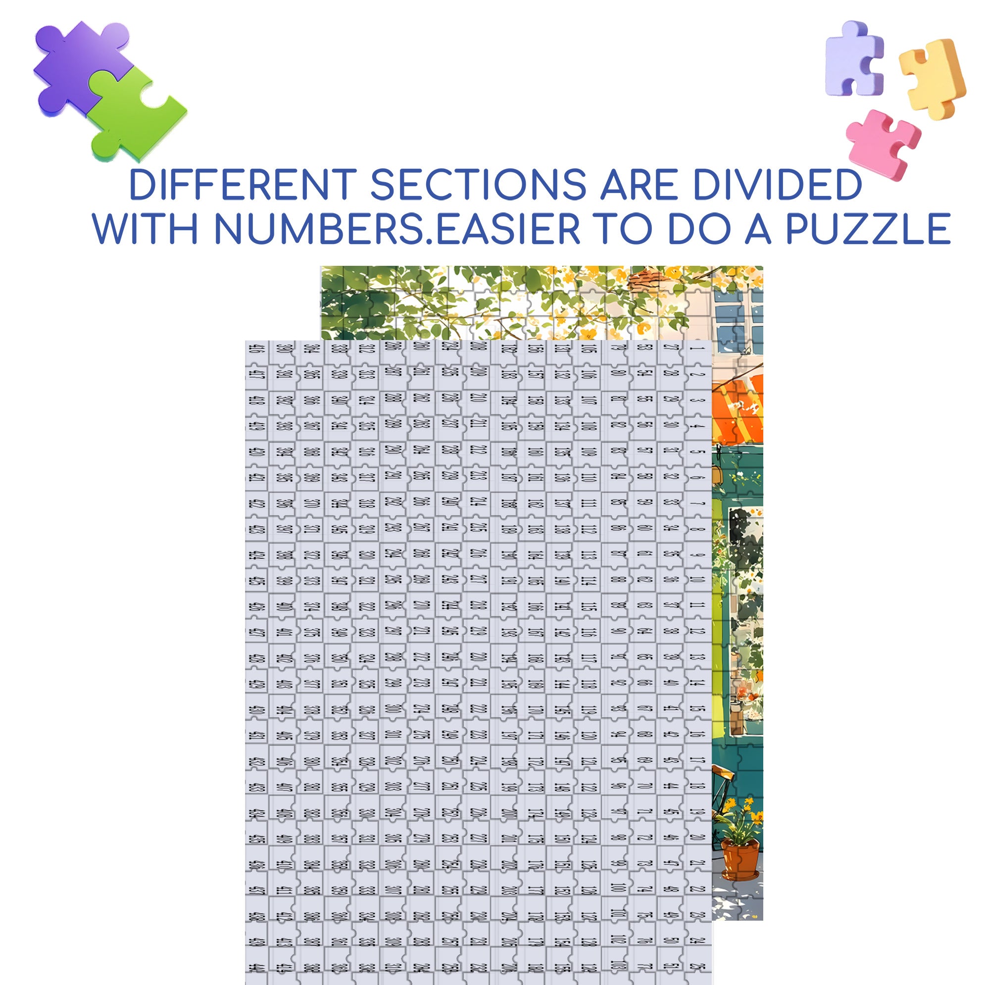 Falling Petals 500pcs/1000pcs Jigsaw Puzzle, Scratch-Resistant, Interactive Family Game & Brain-Boosting DIY Decor, Perfect for Halloween, Christmas & New Year Gifts, Family Puzzle Game