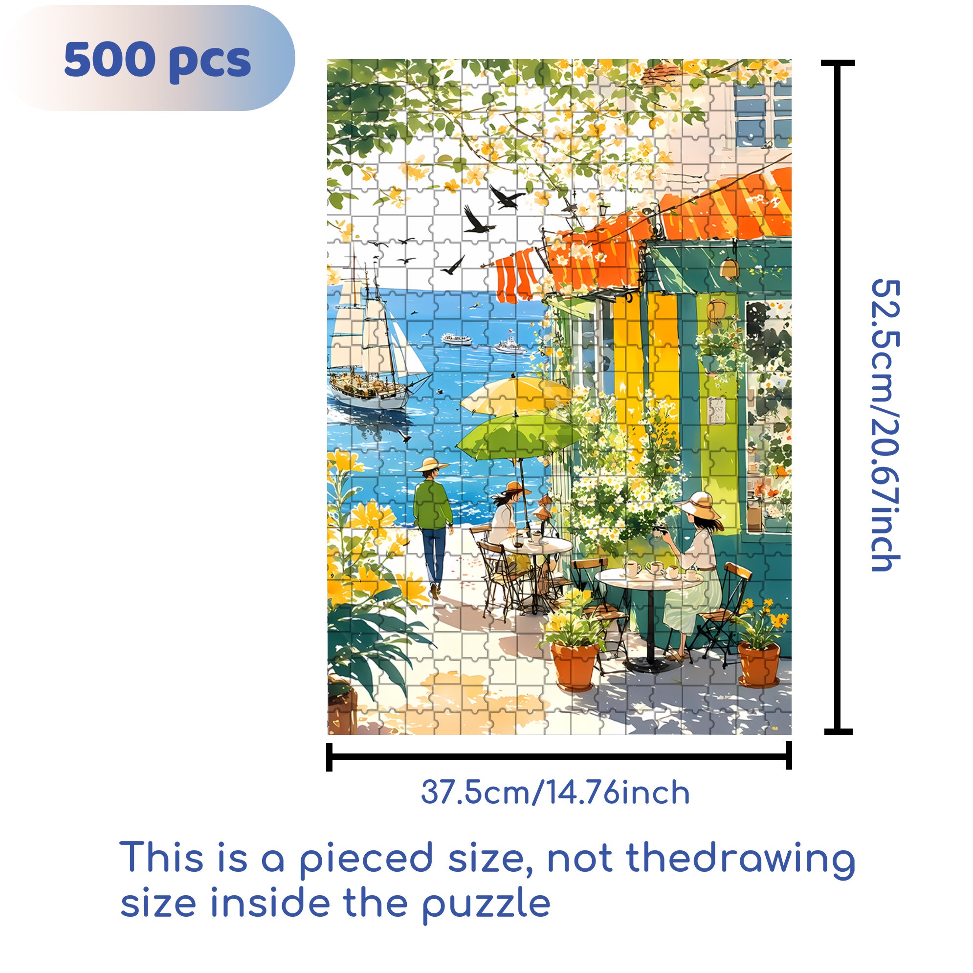 Falling Petals 500pcs/1000pcs Jigsaw Puzzle, Scratch-Resistant, Interactive Family Game & Brain-Boosting DIY Decor, Perfect for Halloween, Christmas & New Year Gifts, Family Puzzle Game