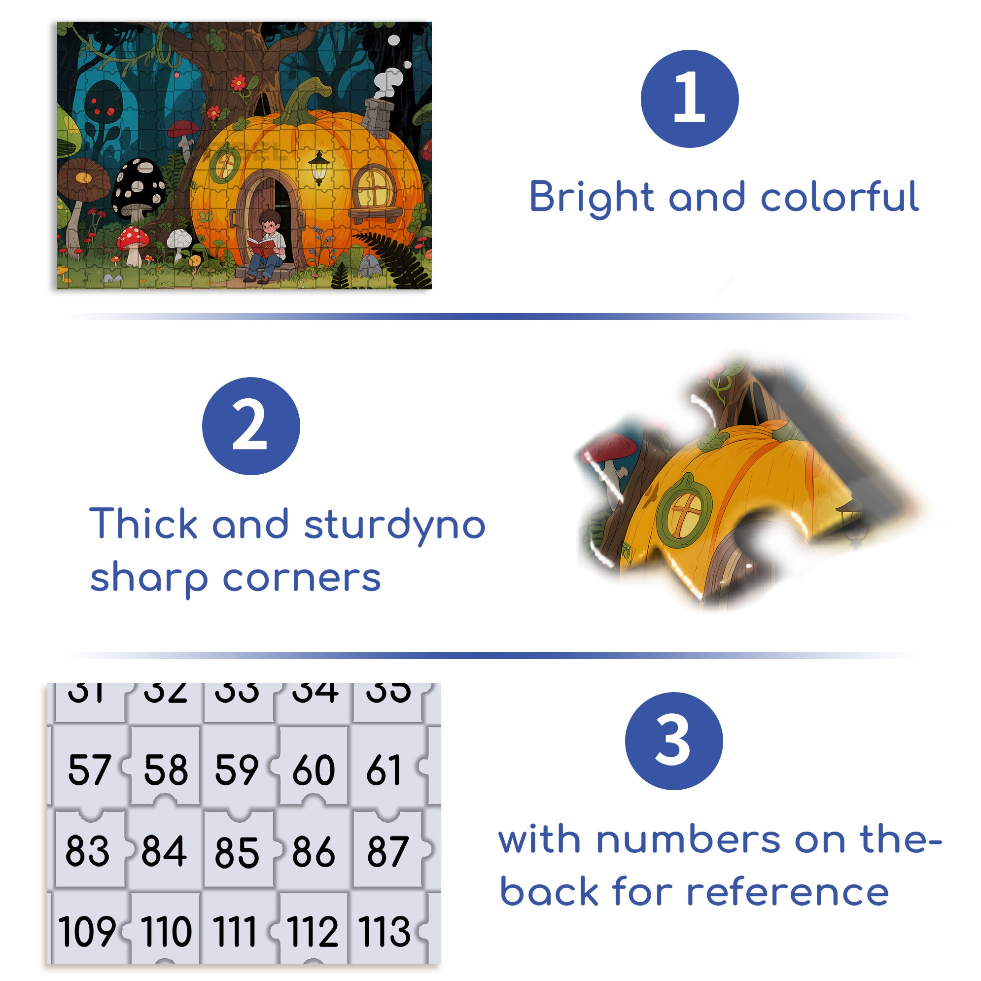 Fantasy Pumpkin House 500pcs/1000pcs Jigsaw Puzzle, Scratch-Resistant, Interactive Family Game & Brain-Boosting DIY Decor, Perfect for Halloween, Christmas & New Year Gifts, Family Puzzle Game