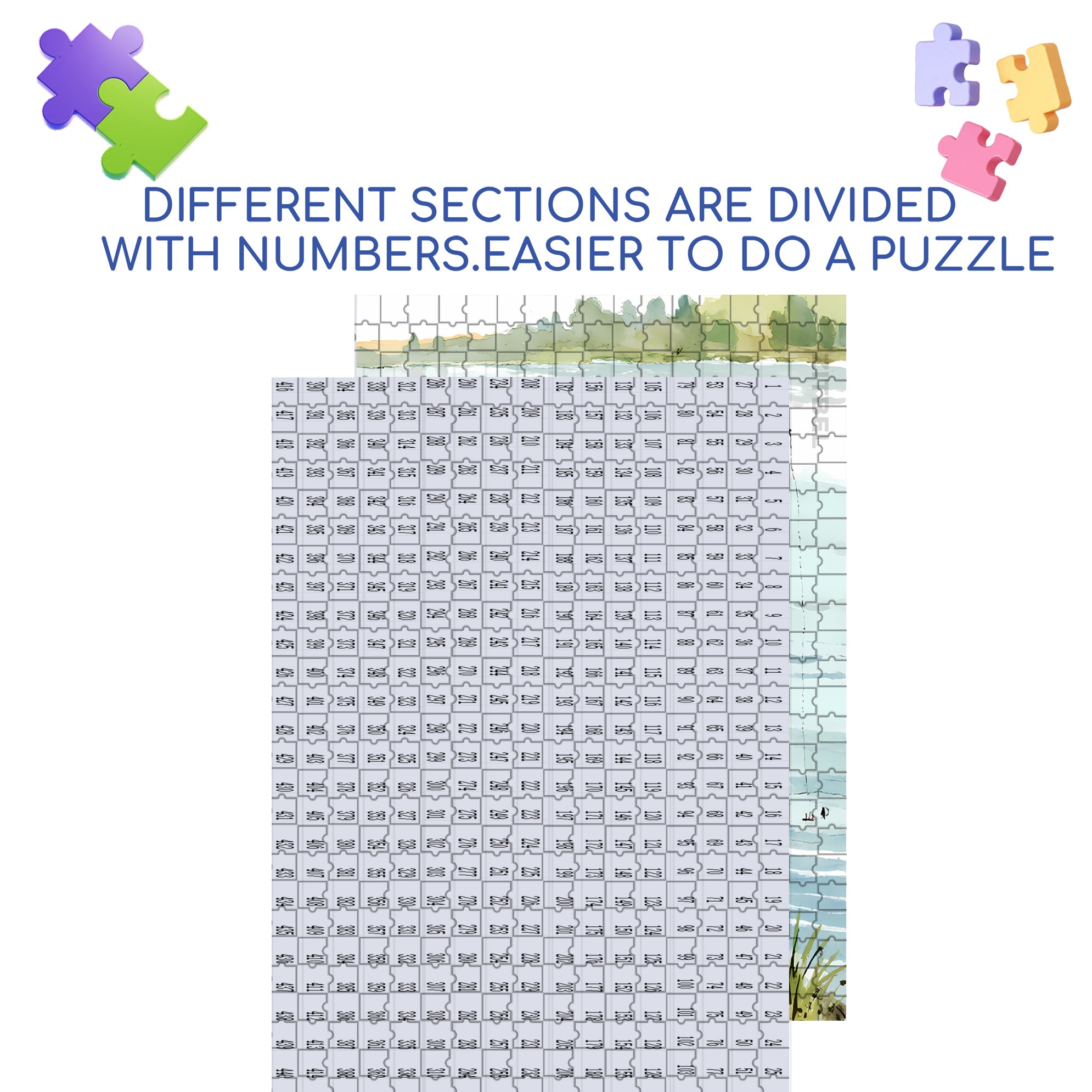 Fishing With My Cat 500pcs/1000pcs Jigsaw Puzzle, Scratch-Resistant, Interactive Family Game & Brain-Boosting DIY Decor, Perfect for Halloween, Christmas & New Year Gifts, Family Puzzle Game