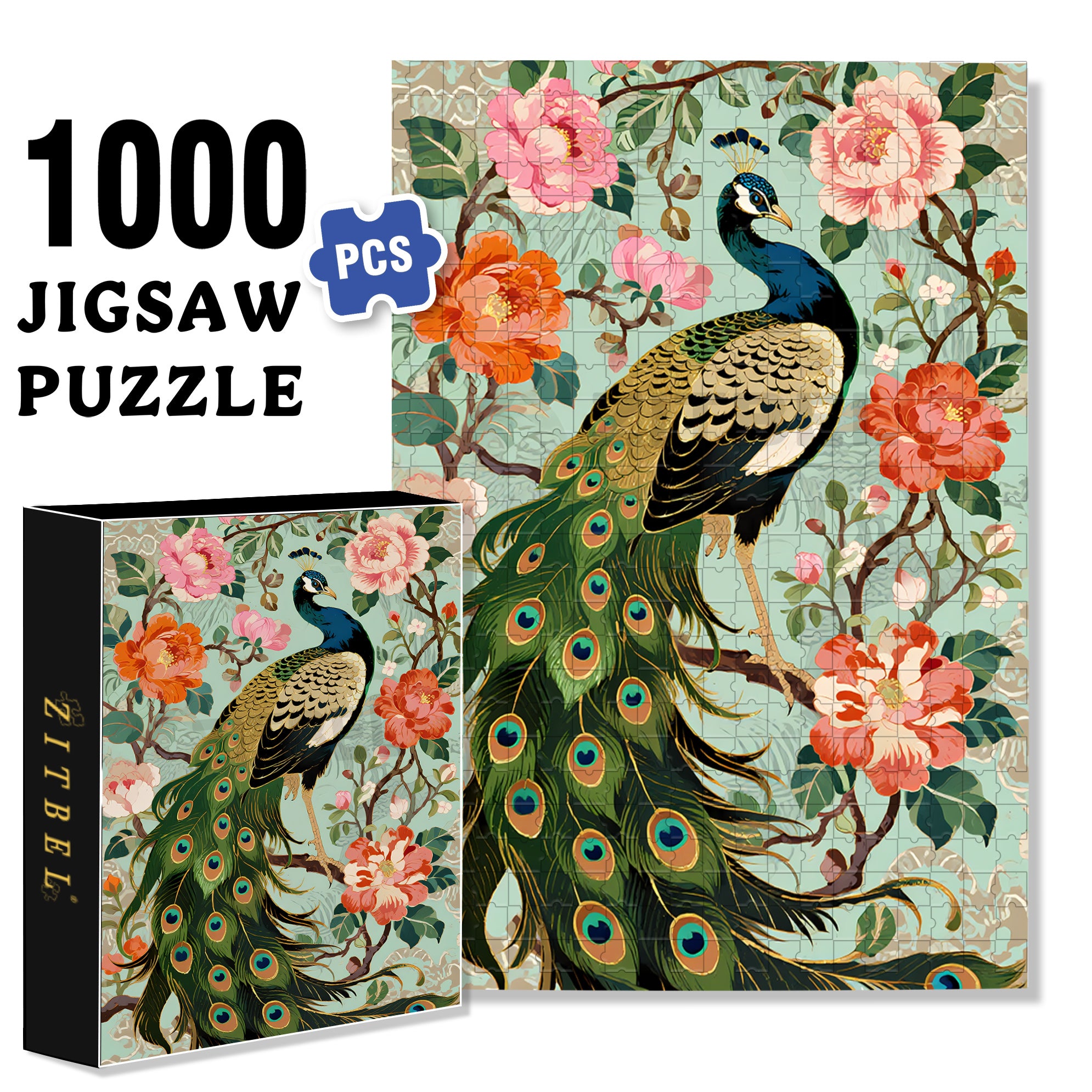 Gorgeous 500pcs/1000pcs Jigsaw Puzzle, Scratch-Resistant, Interactive Family Game & Brain-Boosting DIY Decor, Perfect for Halloween, Christmas & New Year Gifts, Family Puzzle Game