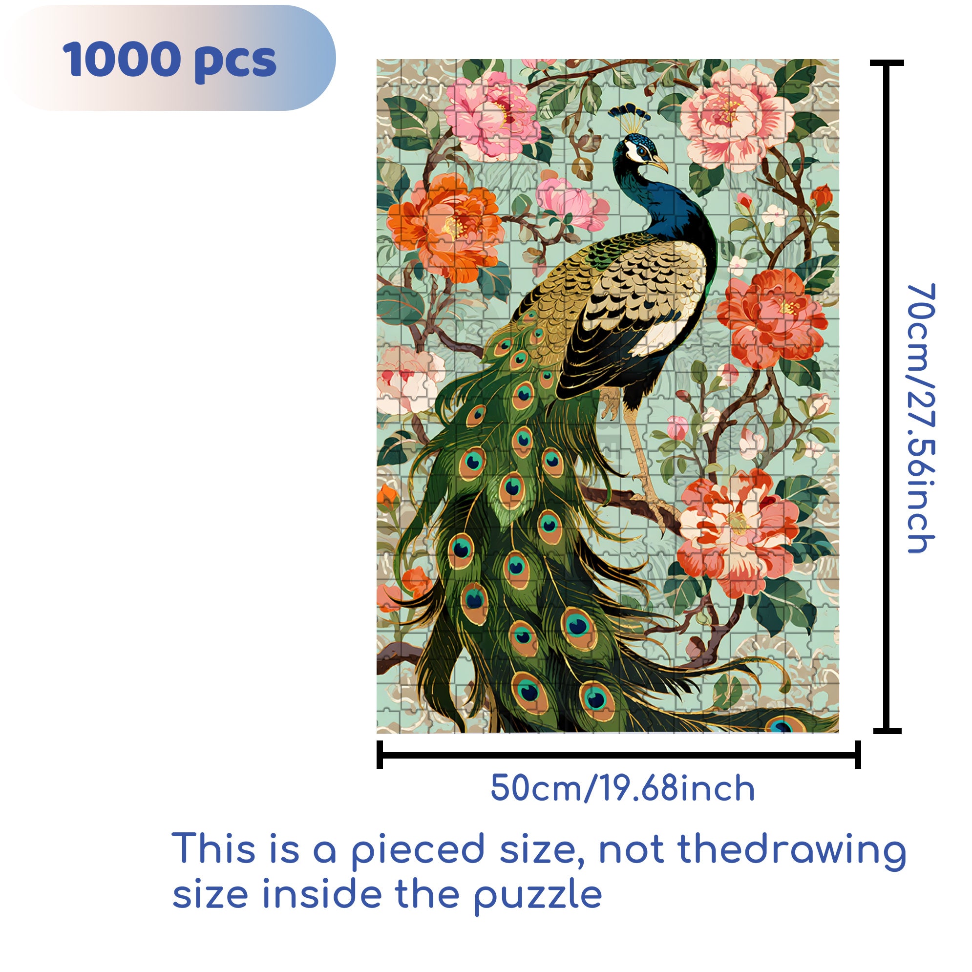 Gorgeous 500pcs/1000pcs Jigsaw Puzzle, Scratch-Resistant, Interactive Family Game & Brain-Boosting DIY Decor, Perfect for Halloween, Christmas & New Year Gifts, Family Puzzle Game