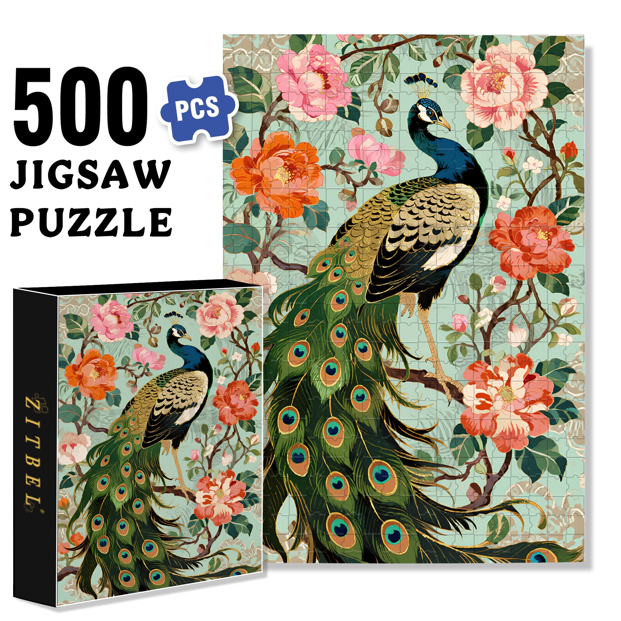 Gorgeous 500pcs/1000pcs Jigsaw Puzzle, Scratch-Resistant, Interactive Family Game & Brain-Boosting DIY Decor, Perfect for Halloween, Christmas & New Year Gifts, Family Puzzle Game