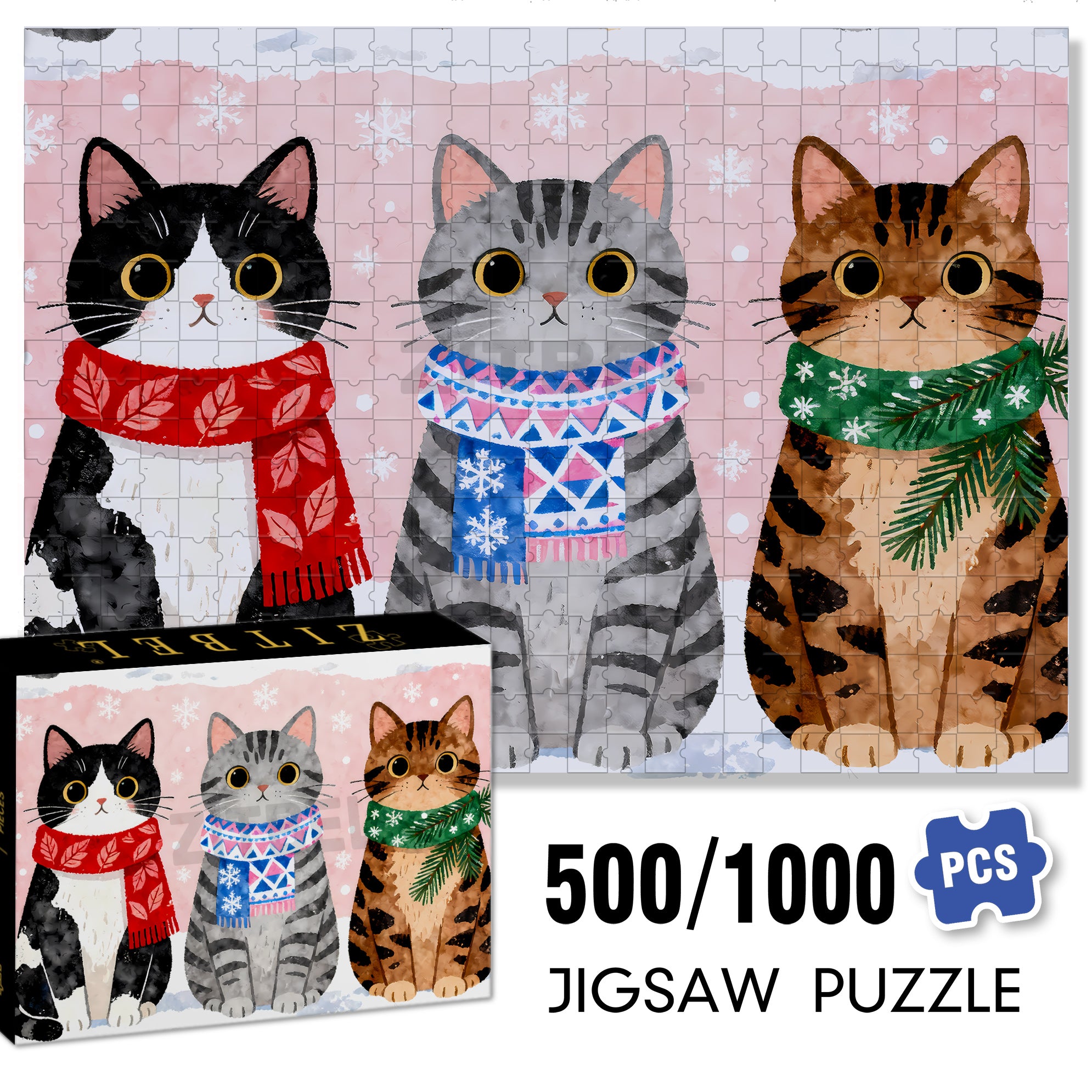 Group Photo 500pcs/1000pcs Jigsaw Puzzle, Scratch-Resistant, Interactive Family Game & Brain-Boosting DIY Decor, Perfect for Halloween, Christmas & New Year Gifts, Family Puzzle Game
