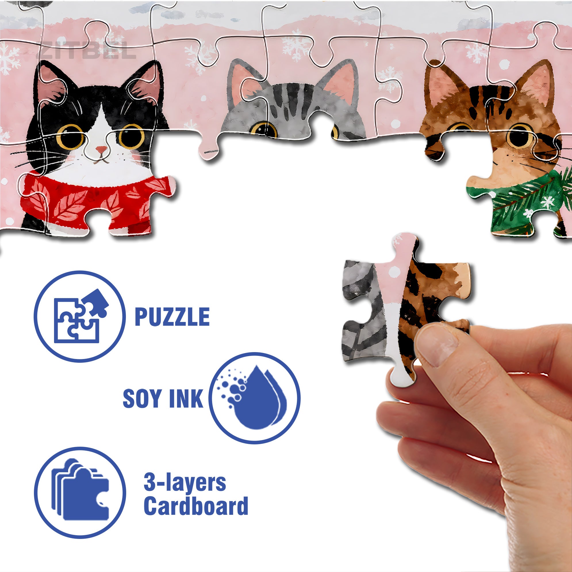Group Photo 500pcs/1000pcs Jigsaw Puzzle, Scratch-Resistant, Interactive Family Game & Brain-Boosting DIY Decor, Perfect for Halloween, Christmas & New Year Gifts, Family Puzzle Game
