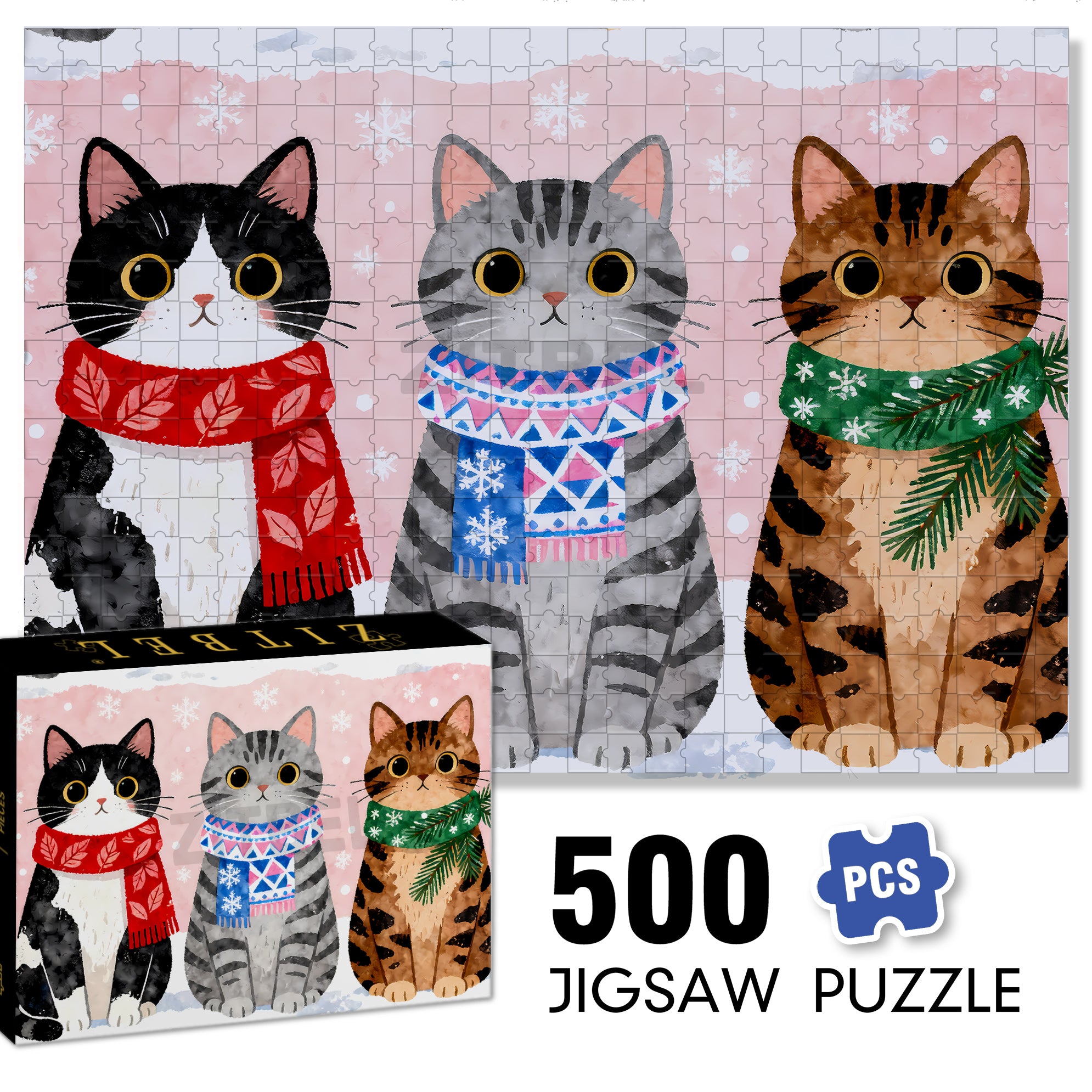 Group Photo 500pcs/1000pcs Jigsaw Puzzle, Scratch-Resistant, Interactive Family Game & Brain-Boosting DIY Decor, Perfect for Halloween, Christmas & New Year Gifts, Family Puzzle Game