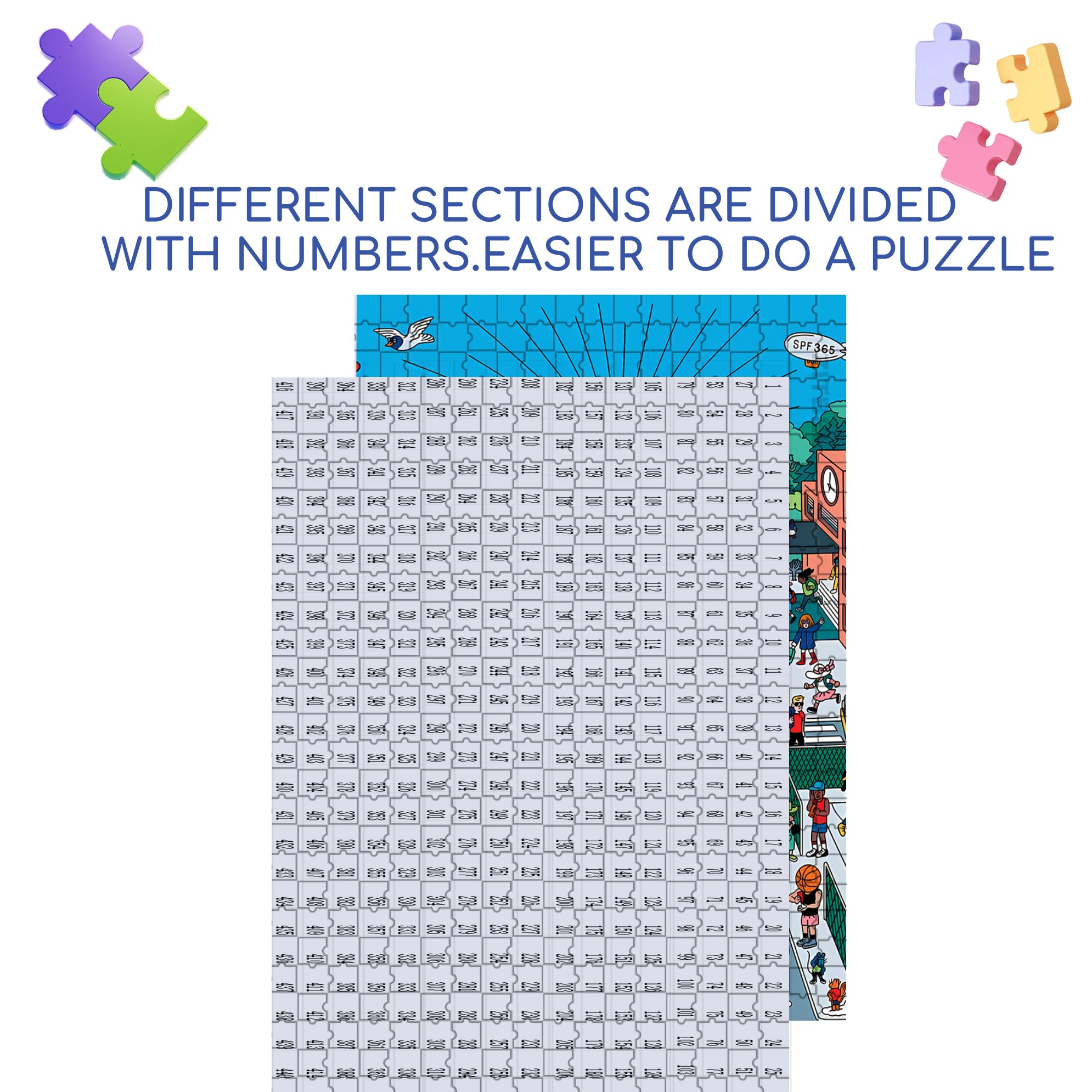 Harmonious Community 500pcs/1000pcs Jigsaw Puzzle, Scratch-Resistant, Interactive Family Game & Brain-Boosting DIY Decor, Perfect for Halloween, Christmas & New Year Gifts, Family Puzzle Game