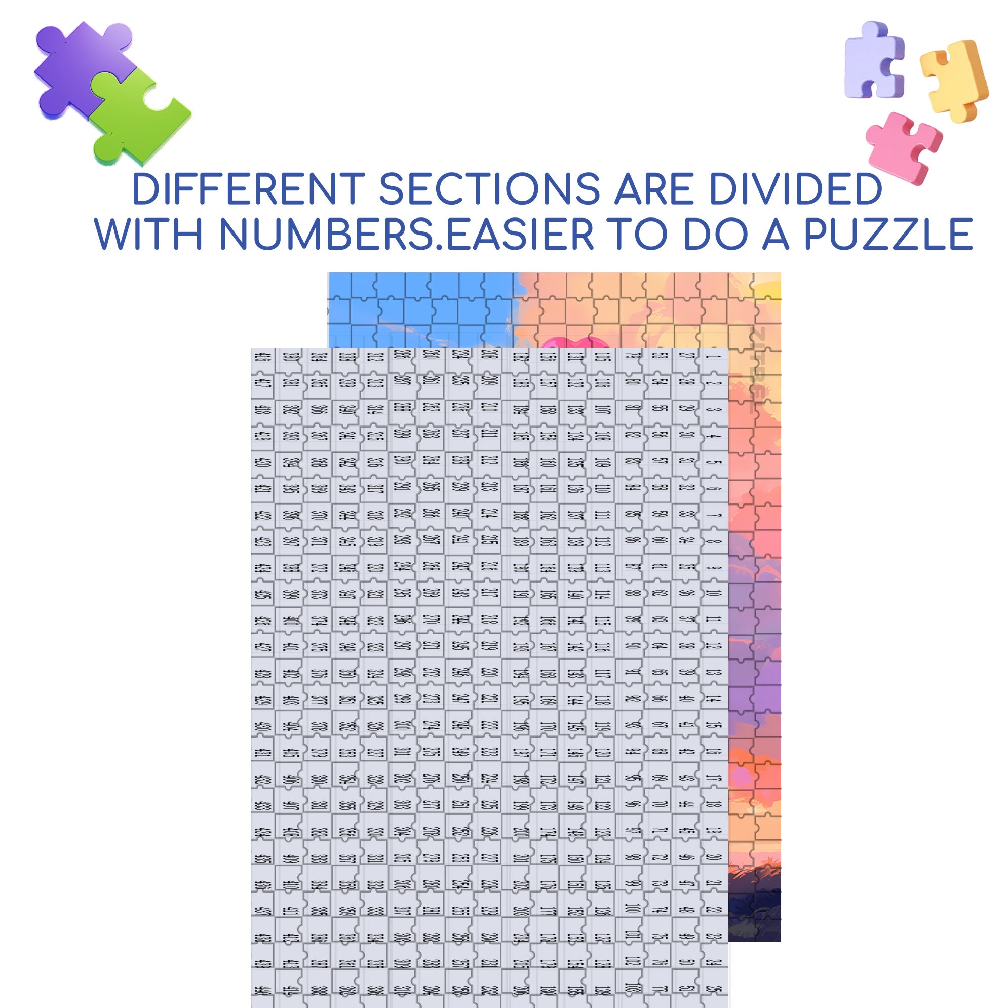 Heart Shape 500pcs/1000pcs Jigsaw Puzzle, Scratch-Resistant, Interactive Family Game & Brain-Boosting DIY Decor, Perfect for Halloween, Christmas & New Year Gifts, Family Puzzle Game