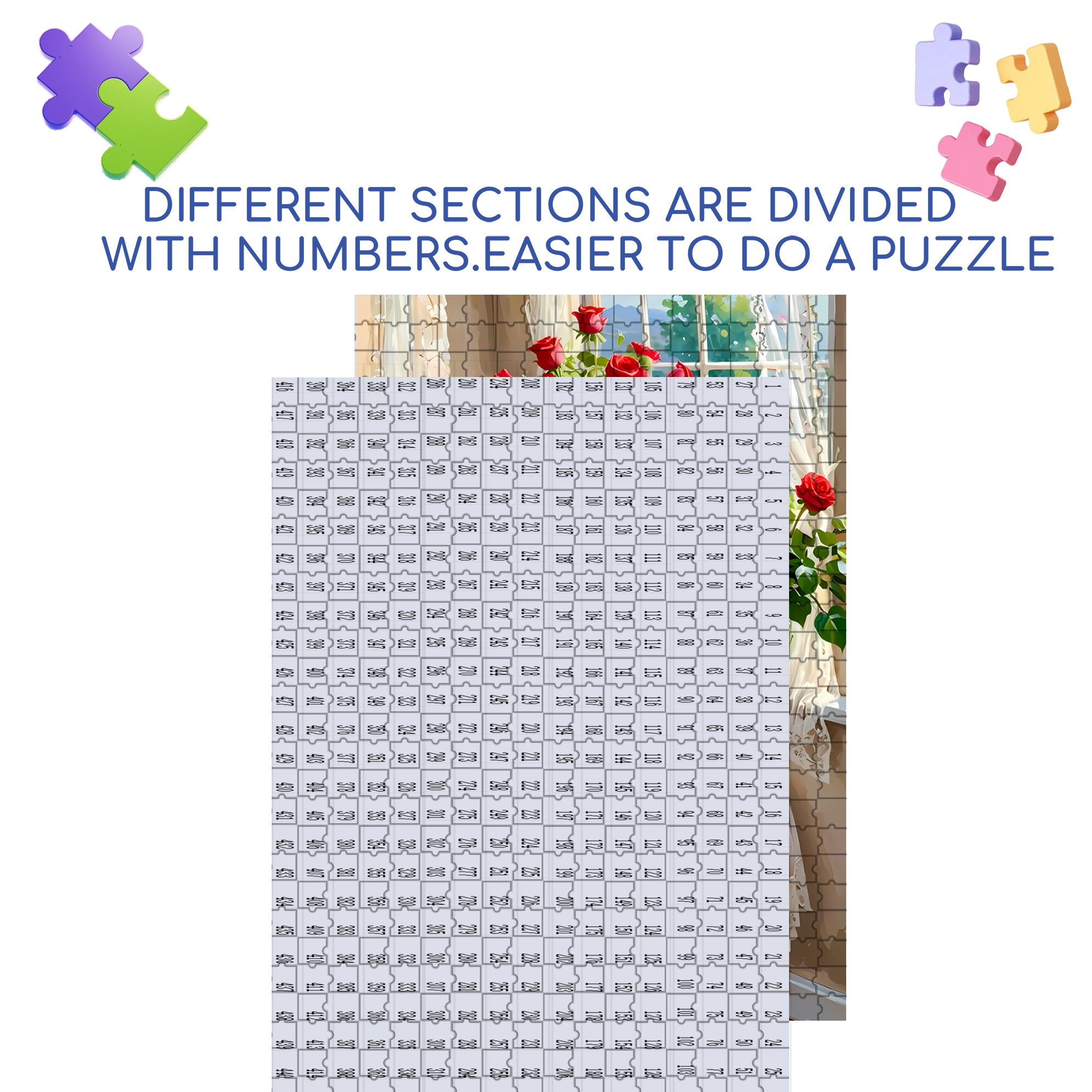 La Vie en Rose 500pcs/1000pcs Jigsaw Puzzle, Scratch-Resistant, Interactive Family Game & Brain-Boosting DIY Decor, Perfect for Halloween, Christmas & New Year Gifts, Family Puzzle Game