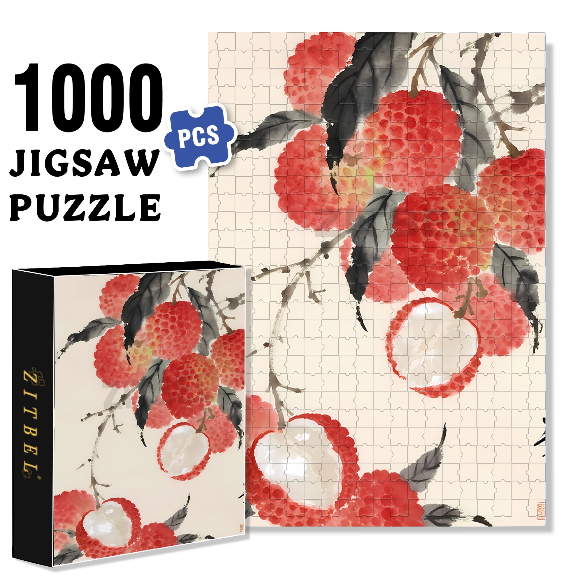 Lychee 500pcs/1000pcs Jigsaw Puzzle, Scratch-Resistant, Interactive Family Game & Brain-Boosting DIY Decor, Perfect for Halloween, Christmas & New Year Gifts, Family Puzzle Game