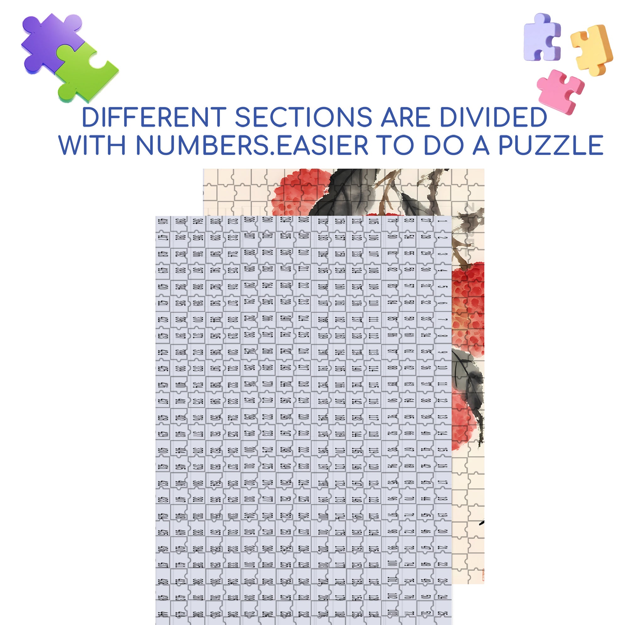 Lychee 500pcs/1000pcs Jigsaw Puzzle, Scratch-Resistant, Interactive Family Game & Brain-Boosting DIY Decor, Perfect for Halloween, Christmas & New Year Gifts, Family Puzzle Game
