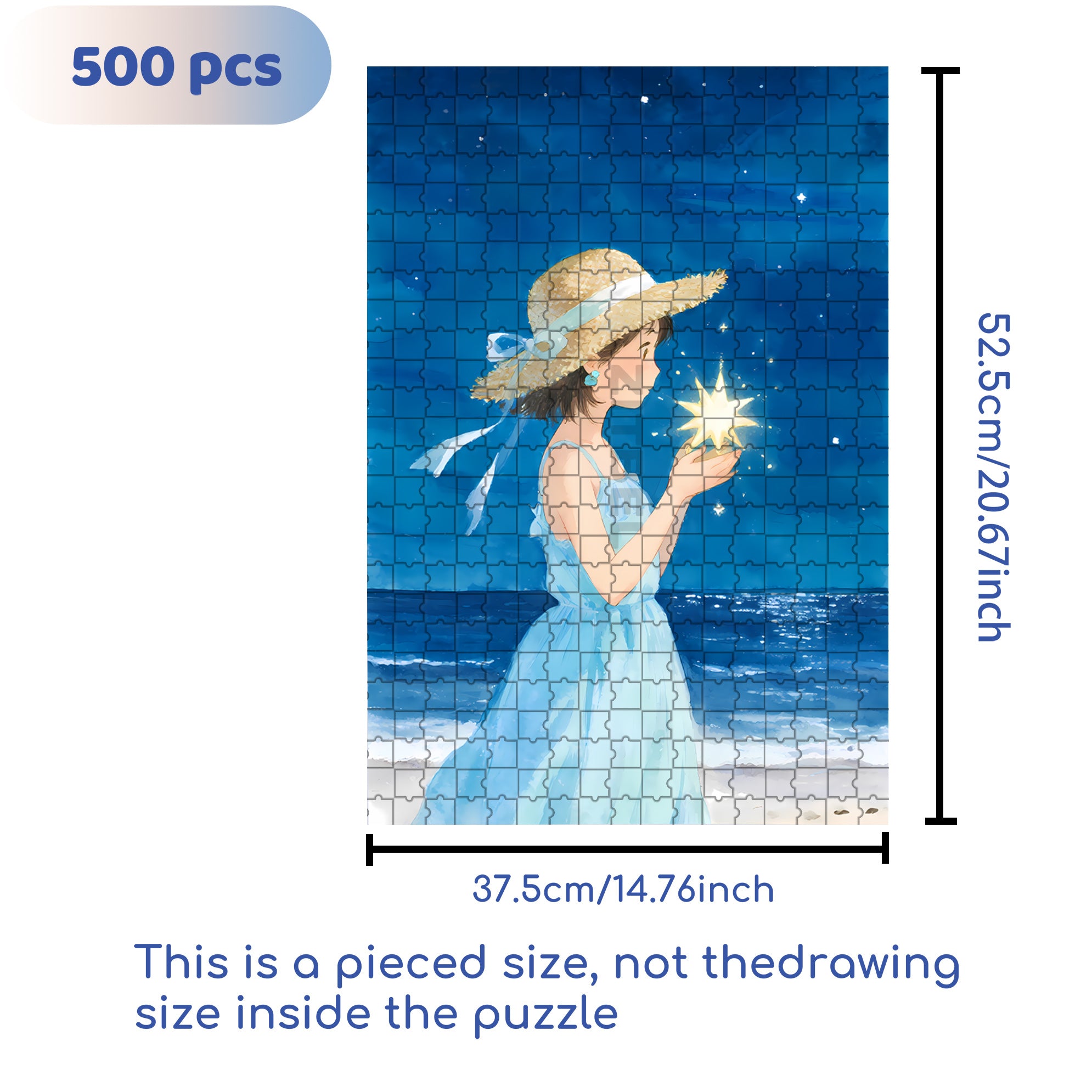 Make A Wish 500pcs/1000pcs Jigsaw Puzzle, Scratch-Resistant, Interactive Family Game & Brain-Boosting DIY Decor, Perfect for Halloween, Christmas & New Year Gifts, Family Puzzle Game
