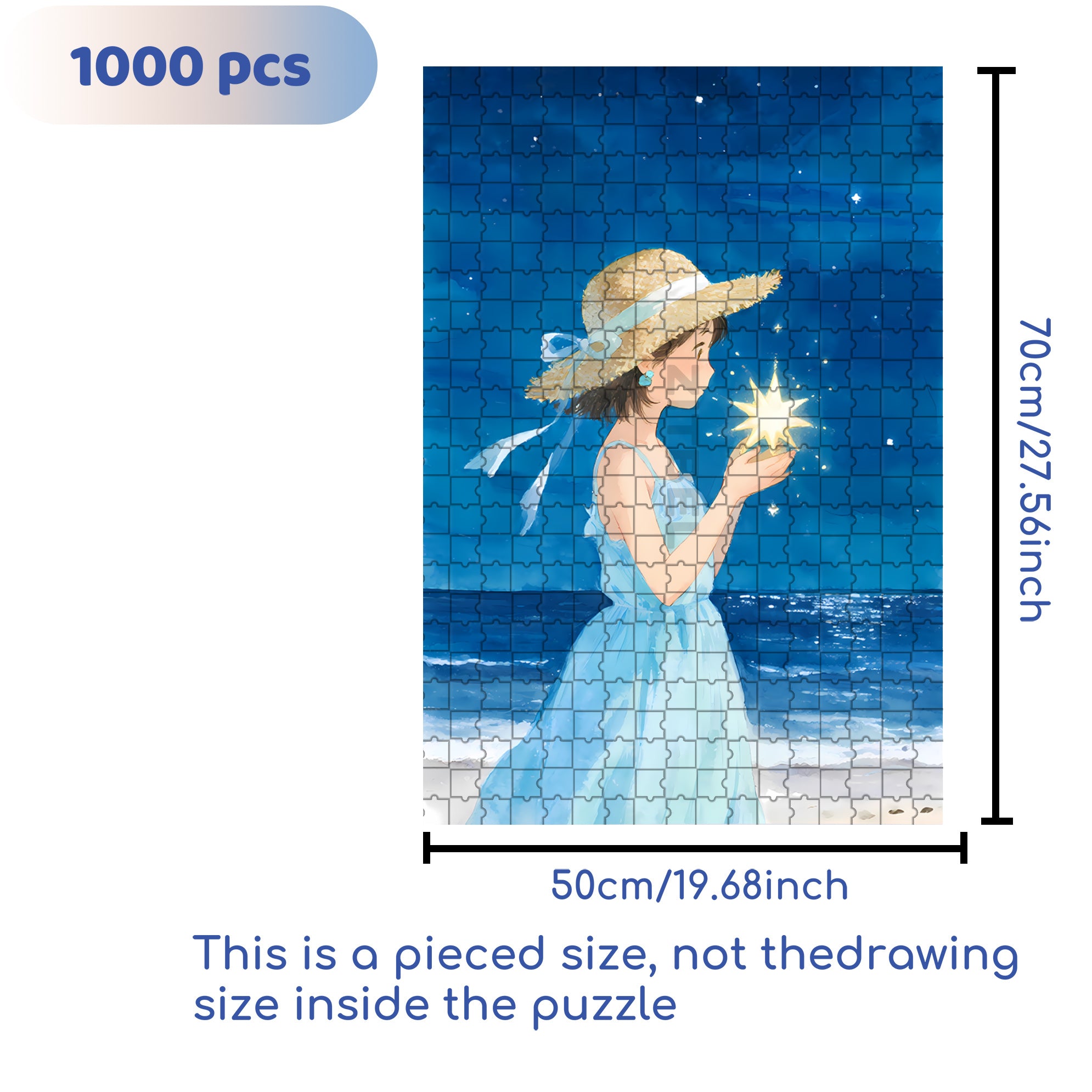 Make A Wish 500pcs/1000pcs Jigsaw Puzzle, Scratch-Resistant, Interactive Family Game & Brain-Boosting DIY Decor, Perfect for Halloween, Christmas & New Year Gifts, Family Puzzle Game