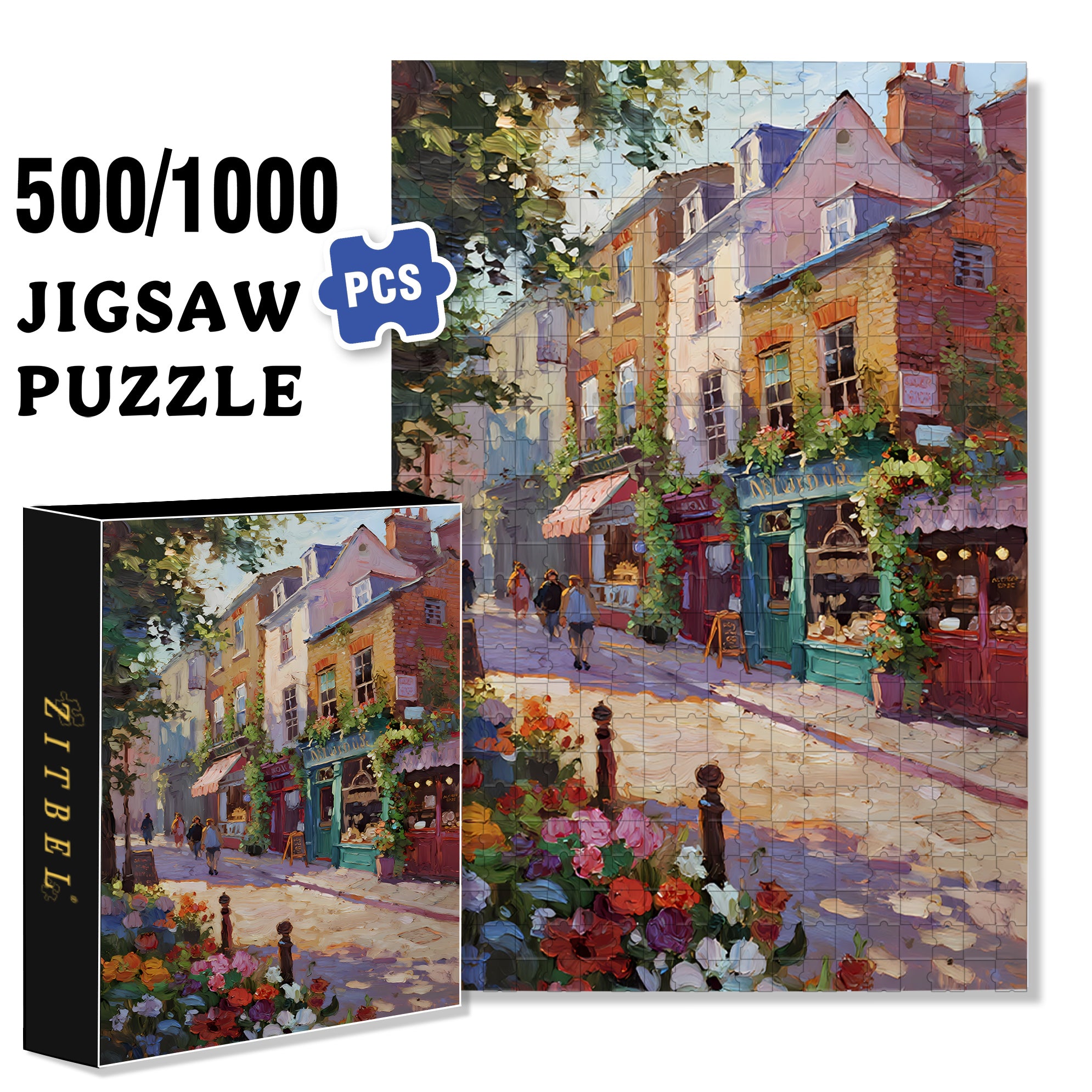 Neil Alley 500pcs/1000pcs Jigsaw Puzzle, Scratch-Resistant, Interactive Family Game & Brain-Boosting DIY Decor, Perfect for Halloween, Christmas & New Year Gifts, Family Puzzle Game