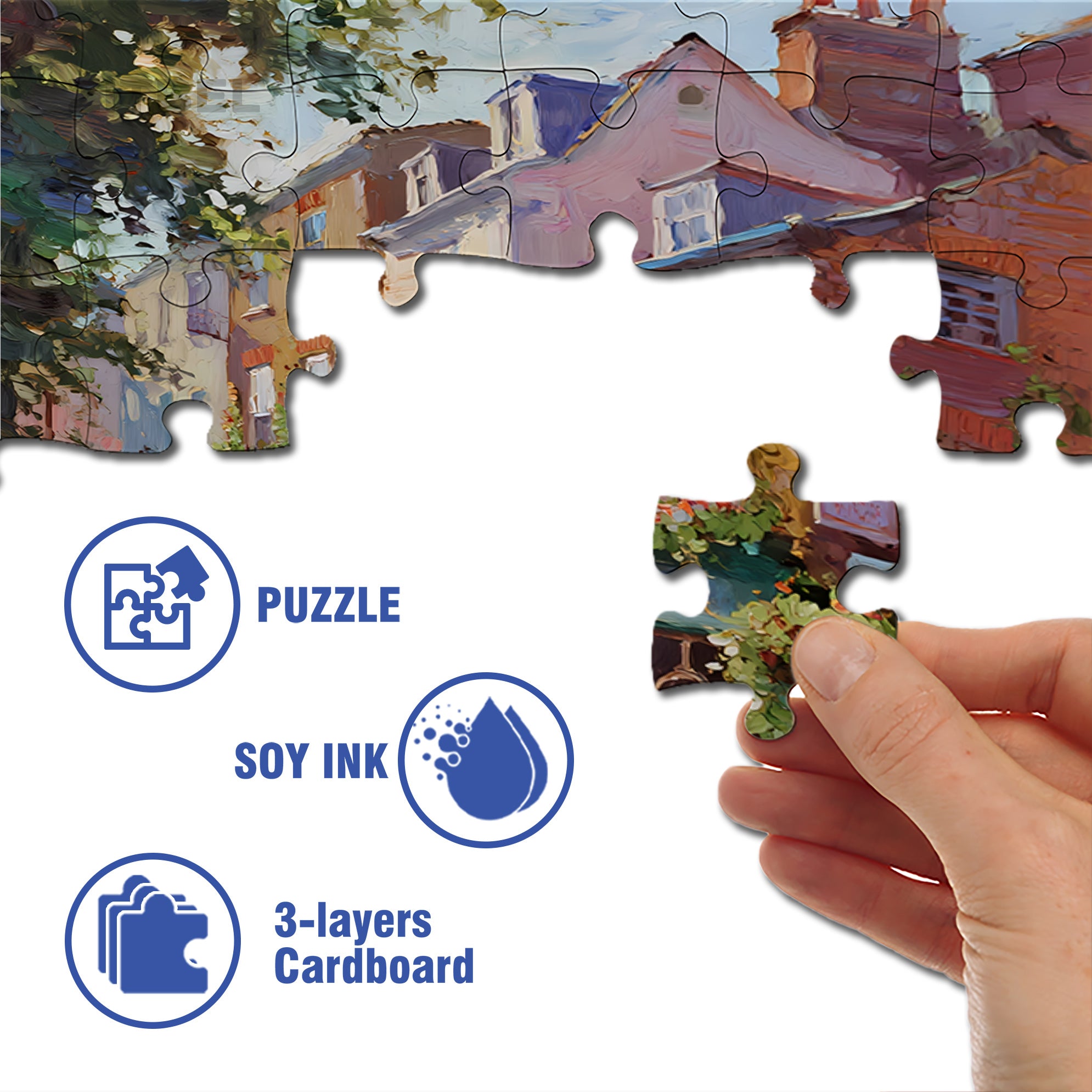 Neil Alley 500pcs/1000pcs Jigsaw Puzzle, Scratch-Resistant, Interactive Family Game & Brain-Boosting DIY Decor, Perfect for Halloween, Christmas & New Year Gifts, Family Puzzle Game