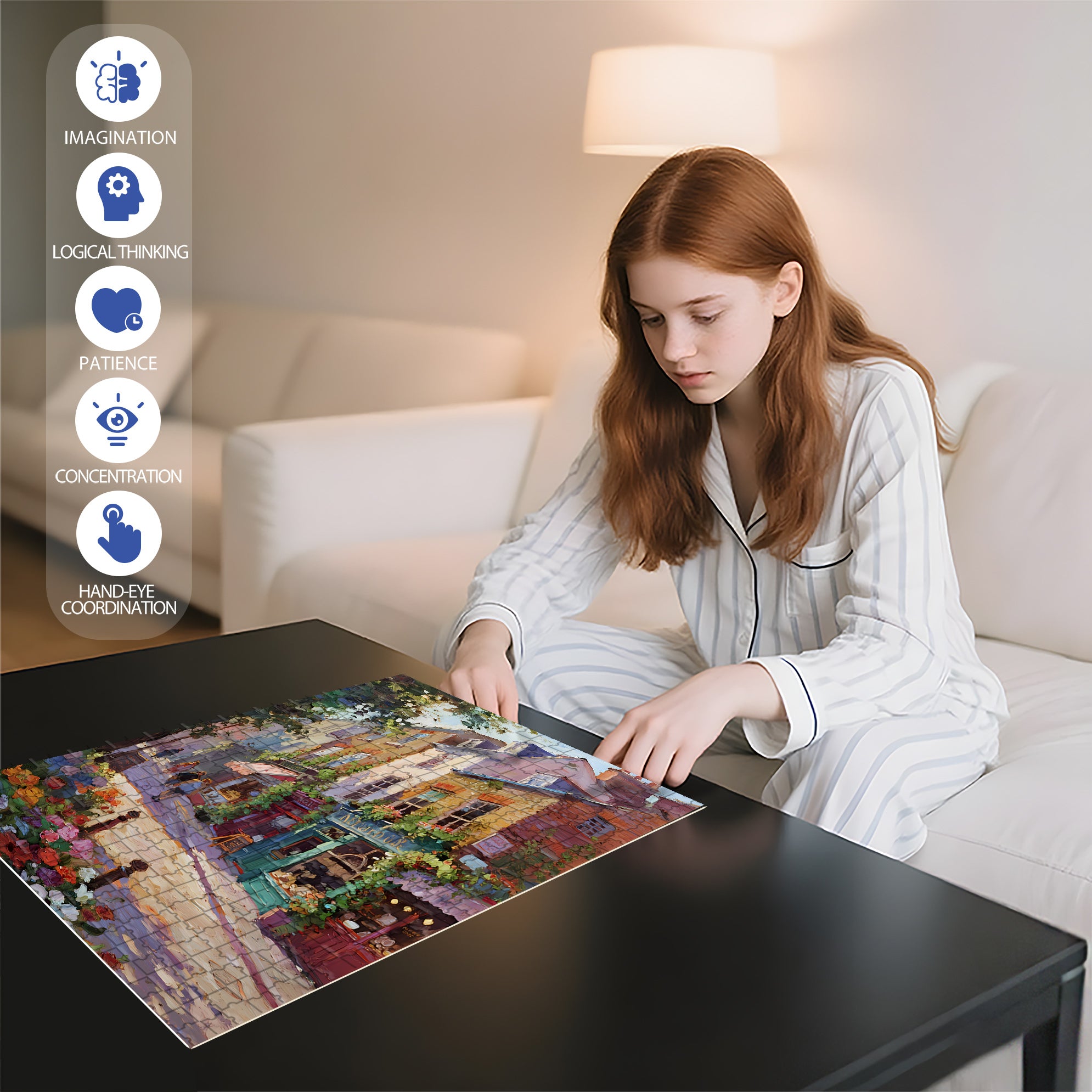 Neil Alley 500pcs/1000pcs Jigsaw Puzzle, Scratch-Resistant, Interactive Family Game & Brain-Boosting DIY Decor, Perfect for Halloween, Christmas & New Year Gifts, Family Puzzle Game