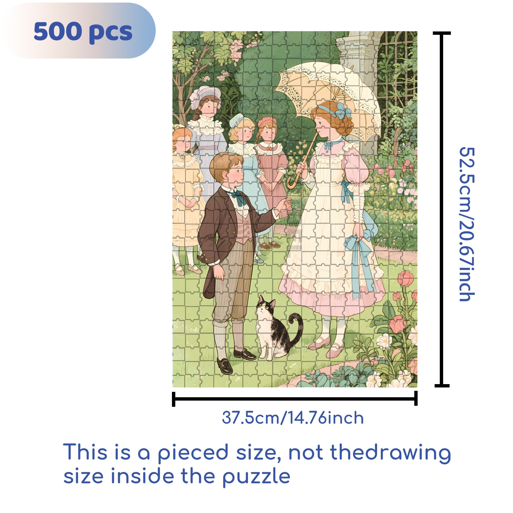 Outdoor Garden 500pcs/1000pcs Jigsaw Puzzle, Scratch-Resistant, Interactive Family Game & Brain-Boosting DIY Decor, Perfect for Halloween, Christmas & New Year Gifts, Family Puzzle Game