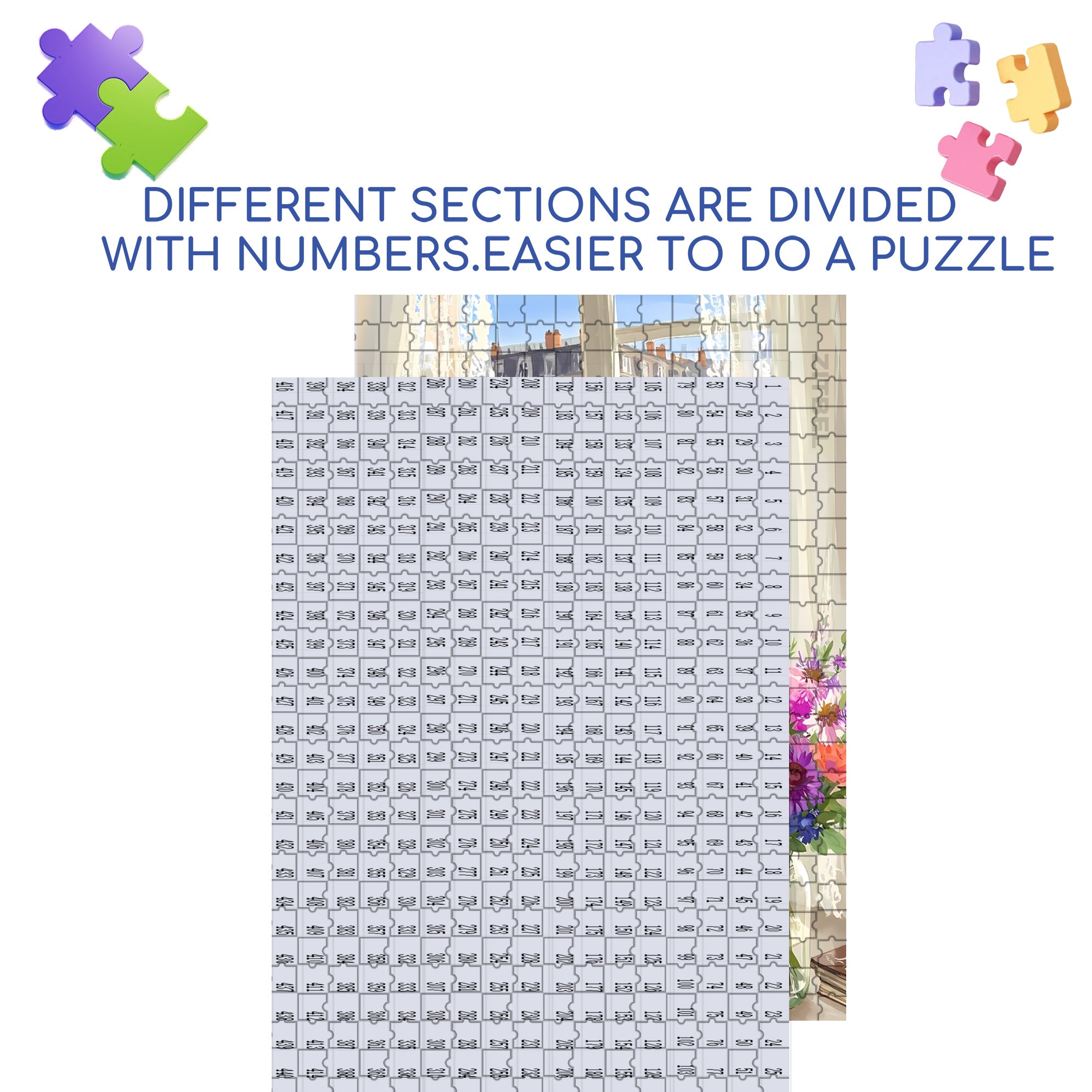 Outside The Window 500pcs/1000pcs Jigsaw Puzzle, Scratch-Resistant, Interactive Family Game & Brain-Boosting DIY Decor, Perfect for Halloween, Christmas & New Year Gifts, Family Puzzle Game