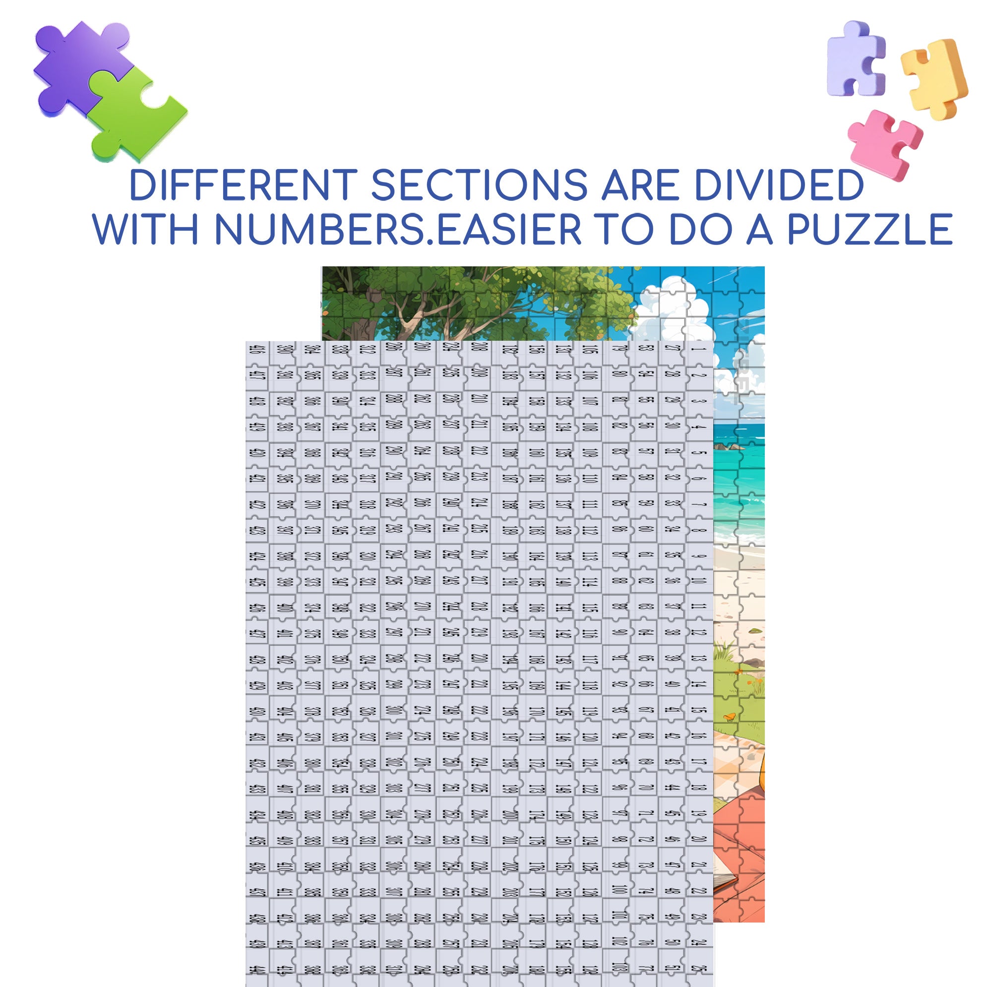 Picnic At The Beach 500pcs/1000pcs Jigsaw Puzzle, Scratch-Resistant, Interactive Family Game & Brain-Boosting DIY Decor, Perfect for Halloween, Christmas & New Year Gifts, Family Puzzle Game