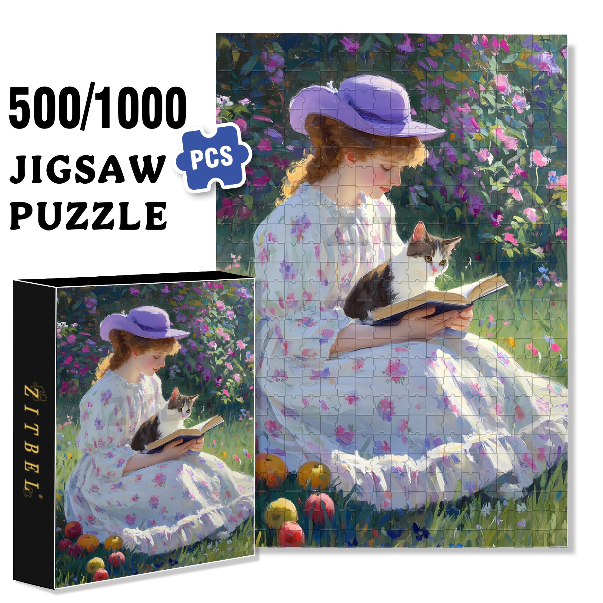 Quiet Woman 500pcs/1000pcs Jigsaw Puzzle, Scratch-Resistant, Interactive Family Game & Brain-Boosting DIY Decor, Perfect for Halloween, Christmas & New Year Gifts, Family Puzzle Game