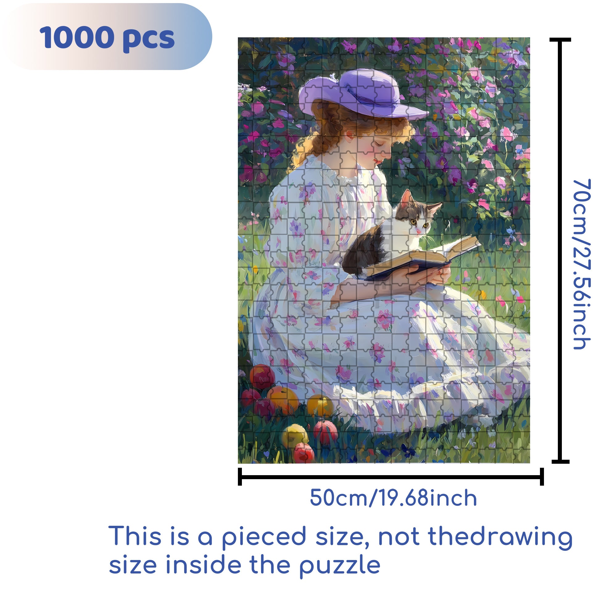 Quiet Woman 500pcs/1000pcs Jigsaw Puzzle, Scratch-Resistant, Interactive Family Game & Brain-Boosting DIY Decor, Perfect for Halloween, Christmas & New Year Gifts, Family Puzzle Game