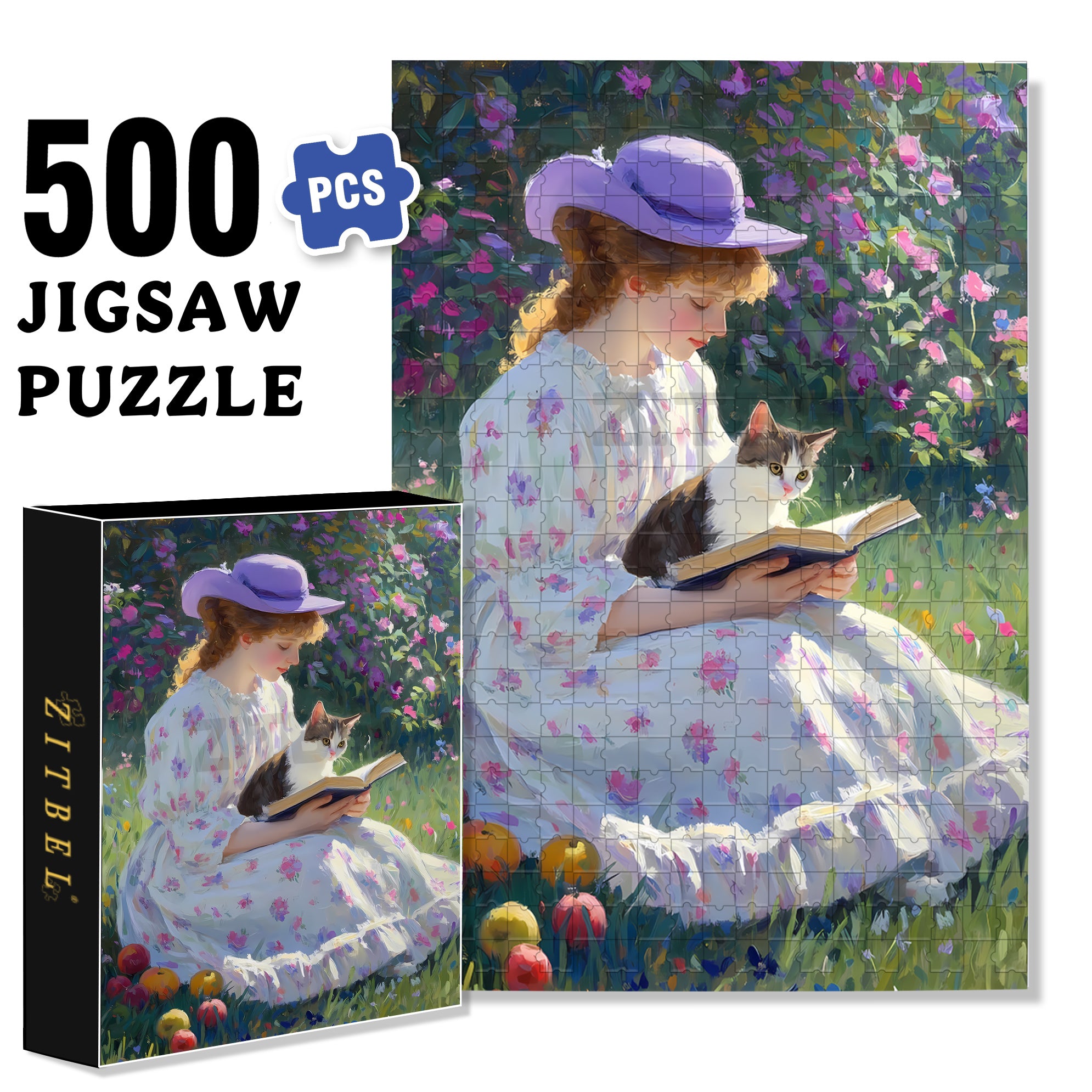 Quiet Woman 500pcs/1000pcs Jigsaw Puzzle, Scratch-Resistant, Interactive Family Game & Brain-Boosting DIY Decor, Perfect for Halloween, Christmas & New Year Gifts, Family Puzzle Game