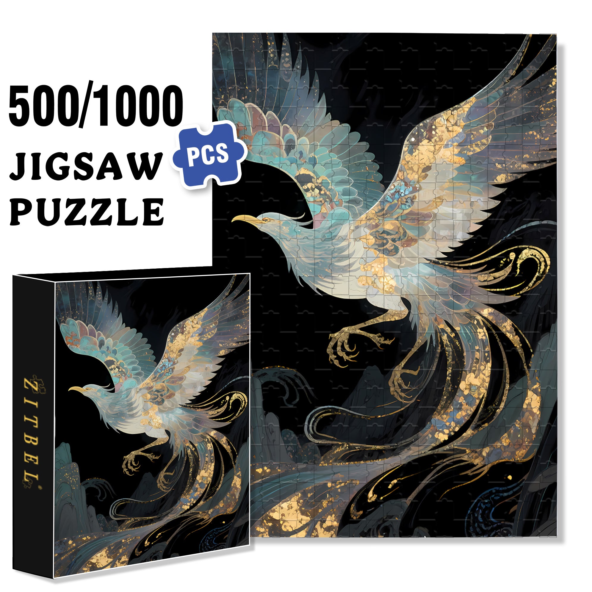 Roc 500pcs/1000pcs Jigsaw Puzzle, Scratch-Resistant, Interactive Family Game & Brain-Boosting DIY Decor, Perfect for Halloween, Christmas & New Year Gifts, Family Puzzle Game