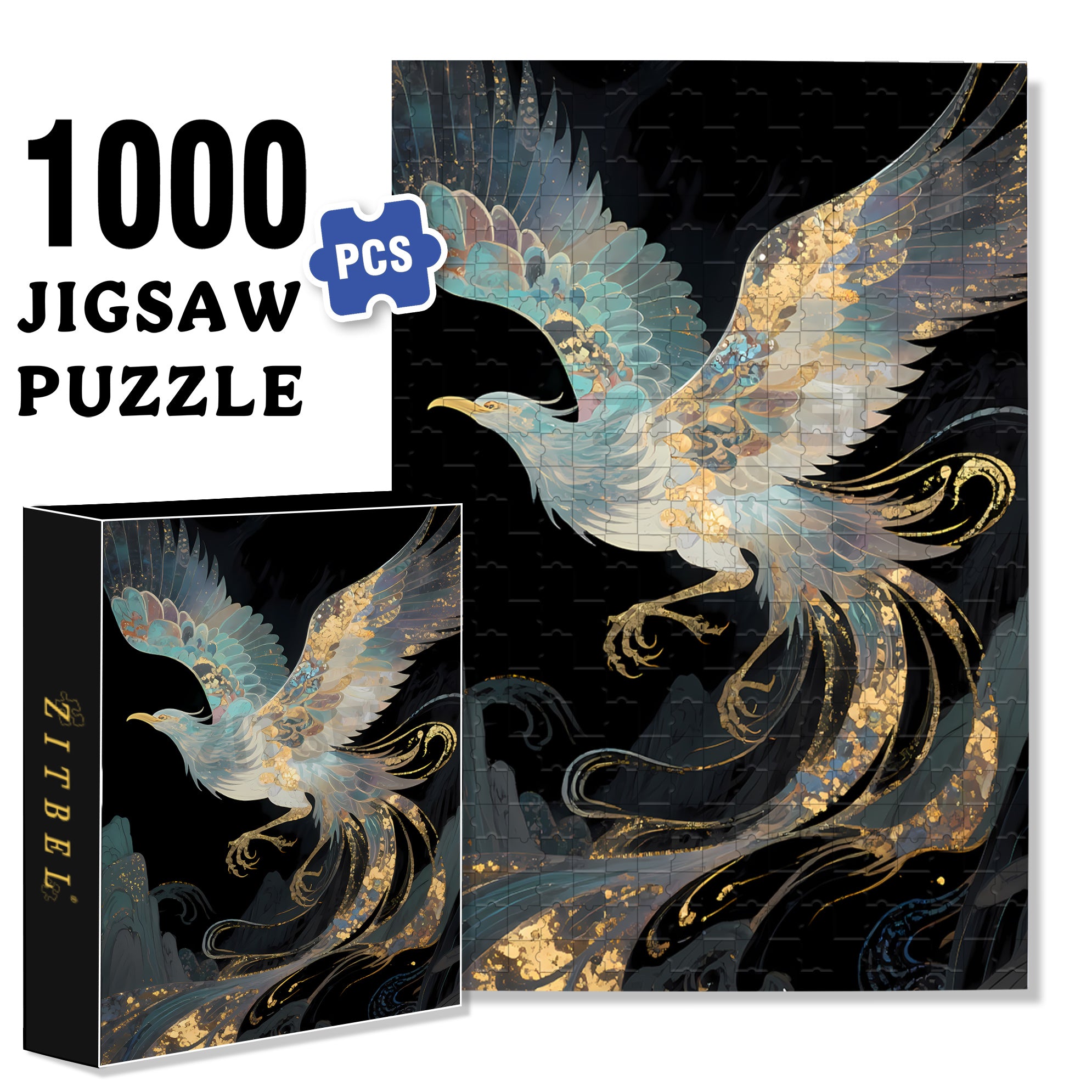 Roc 500pcs/1000pcs Jigsaw Puzzle, Scratch-Resistant, Interactive Family Game & Brain-Boosting DIY Decor, Perfect for Halloween, Christmas & New Year Gifts, Family Puzzle Game