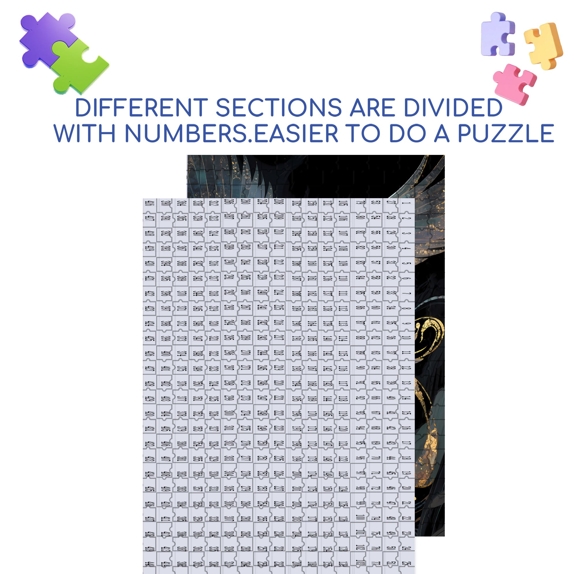 Roc 500pcs/1000pcs Jigsaw Puzzle, Scratch-Resistant, Interactive Family Game & Brain-Boosting DIY Decor, Perfect for Halloween, Christmas & New Year Gifts, Family Puzzle Game