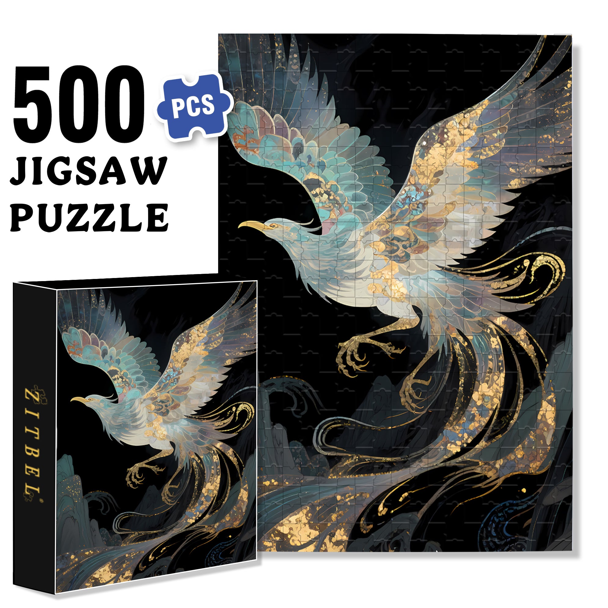 Roc 500pcs/1000pcs Jigsaw Puzzle, Scratch-Resistant, Interactive Family Game & Brain-Boosting DIY Decor, Perfect for Halloween, Christmas & New Year Gifts, Family Puzzle Game