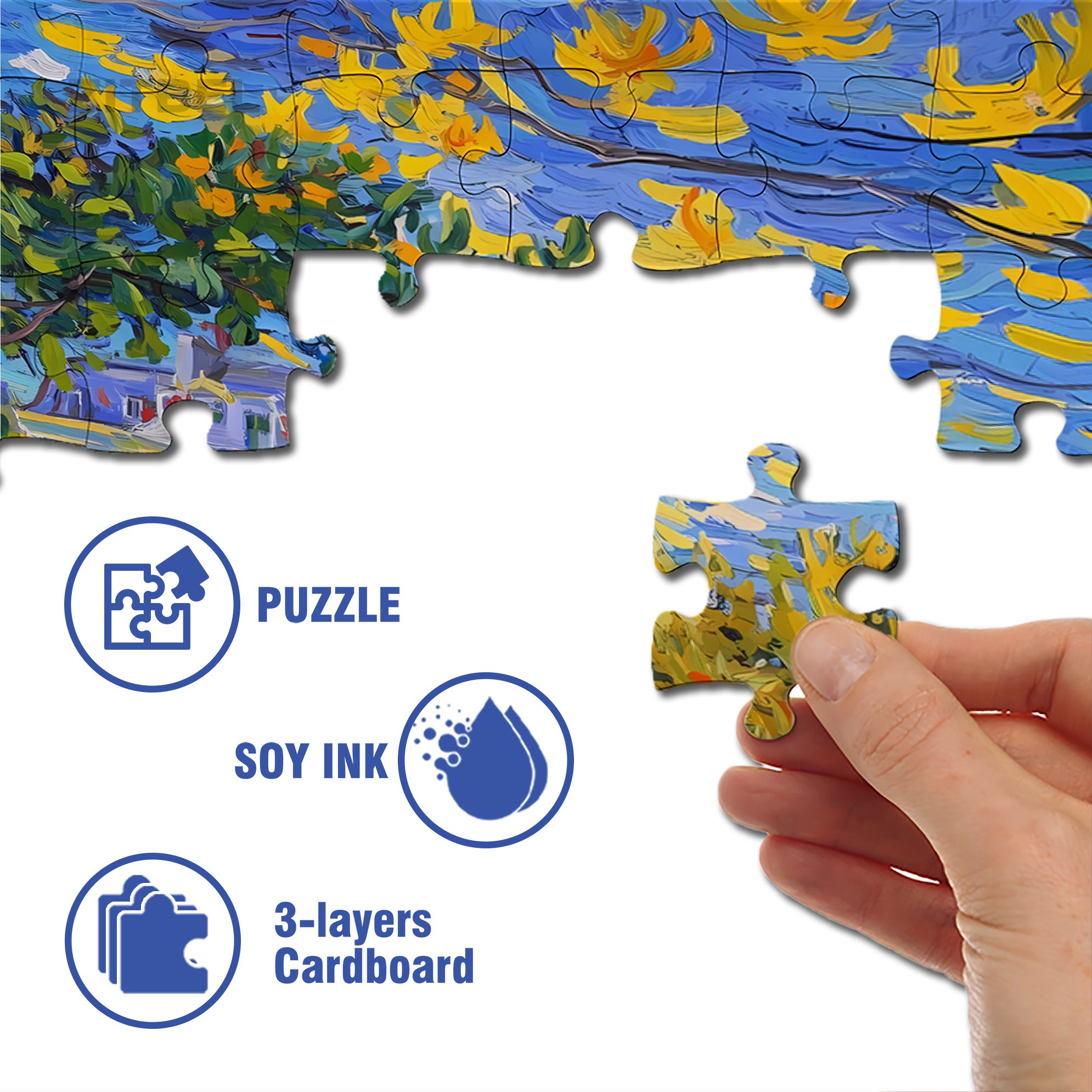 Sea of ??Flowers 500pcs/1000pcs Jigsaw Puzzle, Scratch-Resistant, Interactive Family Game & Brain-Boosting DIY Decor, Perfect for Halloween, Christmas & New Year Gifts, Family Puzzle Game