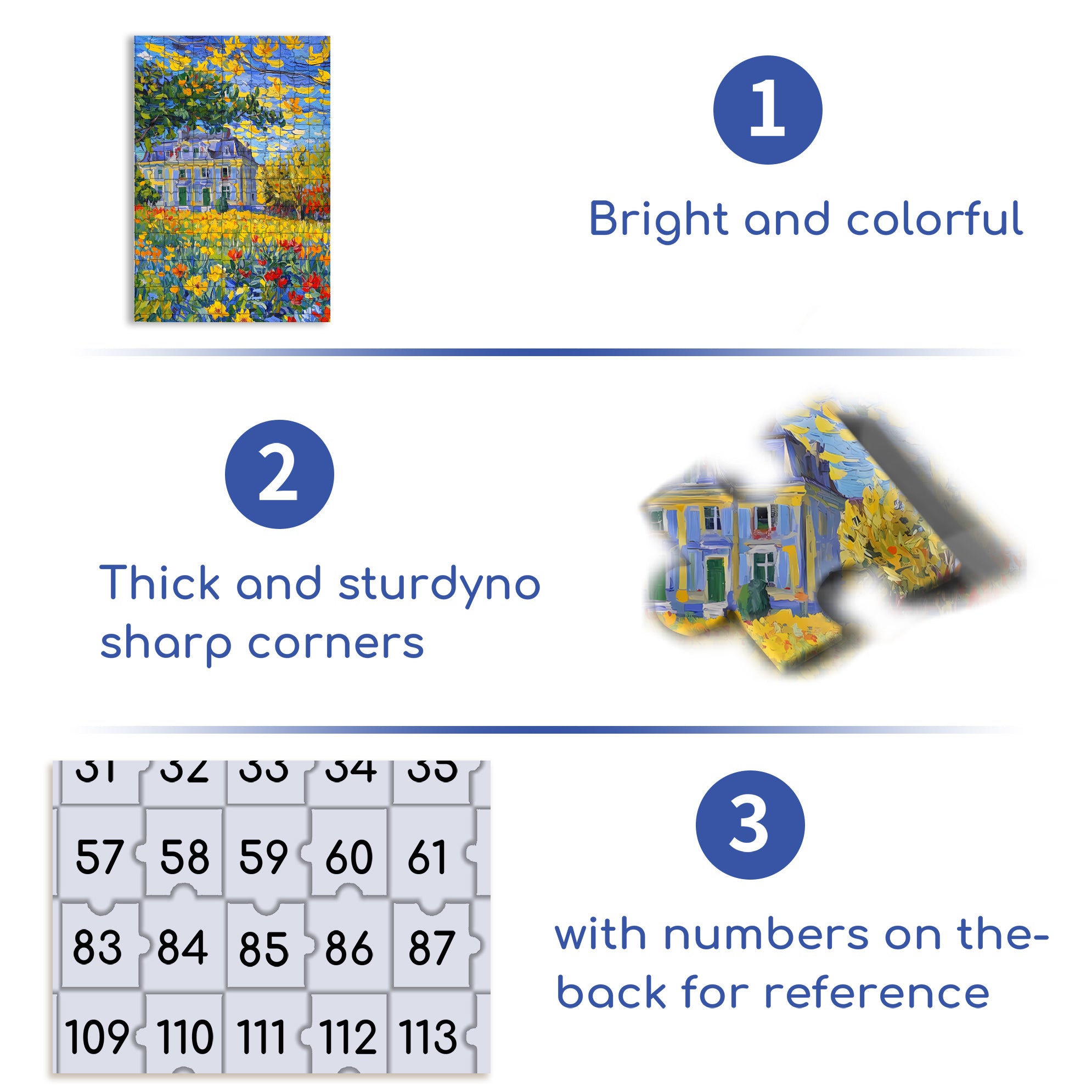 Sea of ??Flowers 500pcs/1000pcs Jigsaw Puzzle, Scratch-Resistant, Interactive Family Game & Brain-Boosting DIY Decor, Perfect for Halloween, Christmas & New Year Gifts, Family Puzzle Game