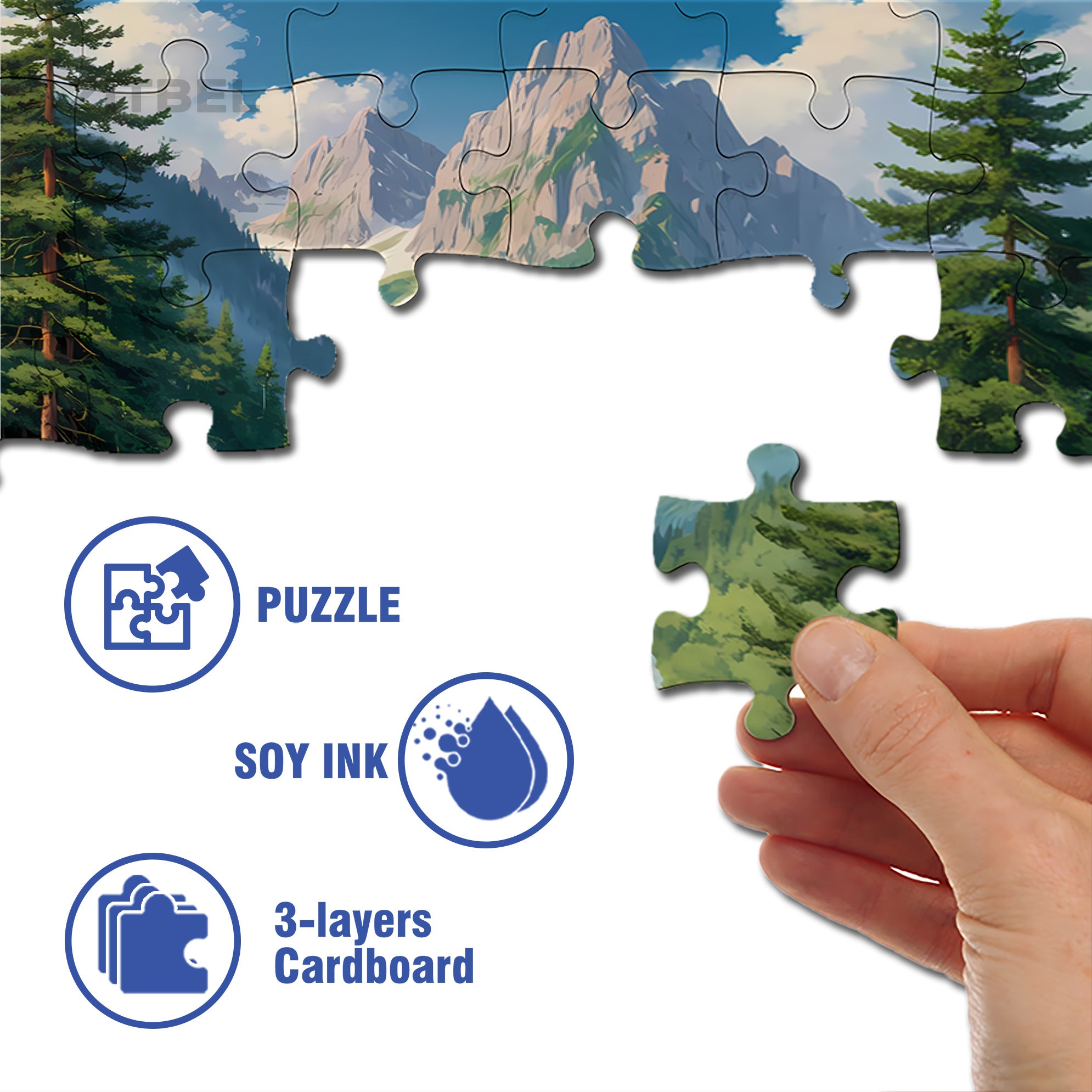 Train 500pcs/1000pcs Jigsaw Puzzle, Scratch-Resistant, Interactive Family Game & Brain-Boosting DIY Decor, Perfect for Halloween, Christmas & New Year Gifts, Family Puzzle Game