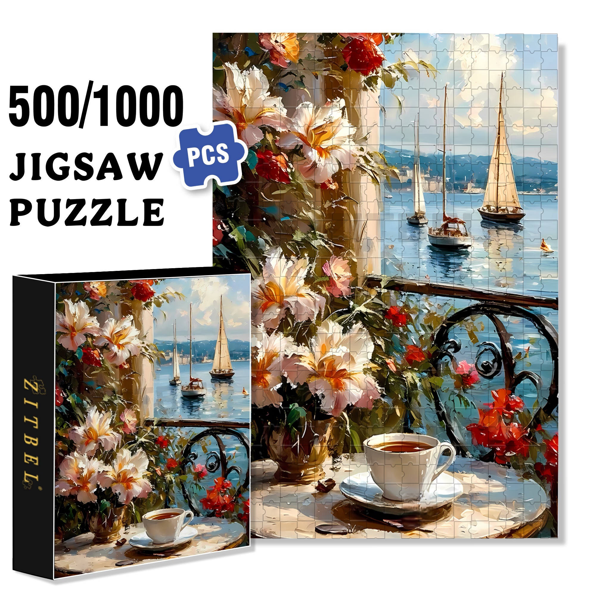 Voyage 500pcs/1000pcs Jigsaw Puzzle, Scratch-Resistant, Interactive Family Game & Brain-Boosting DIY Decor, Perfect for Halloween, Christmas & New Year Gifts, Family Puzzle Game