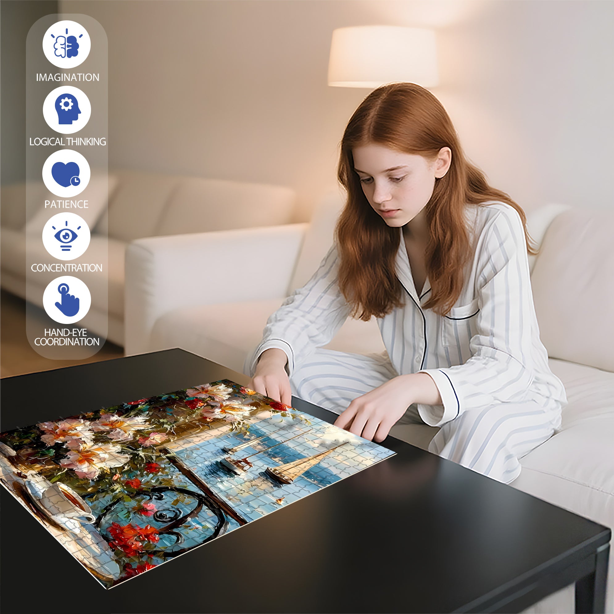 Voyage 500pcs/1000pcs Jigsaw Puzzle, Scratch-Resistant, Interactive Family Game & Brain-Boosting DIY Decor, Perfect for Halloween, Christmas & New Year Gifts, Family Puzzle Game