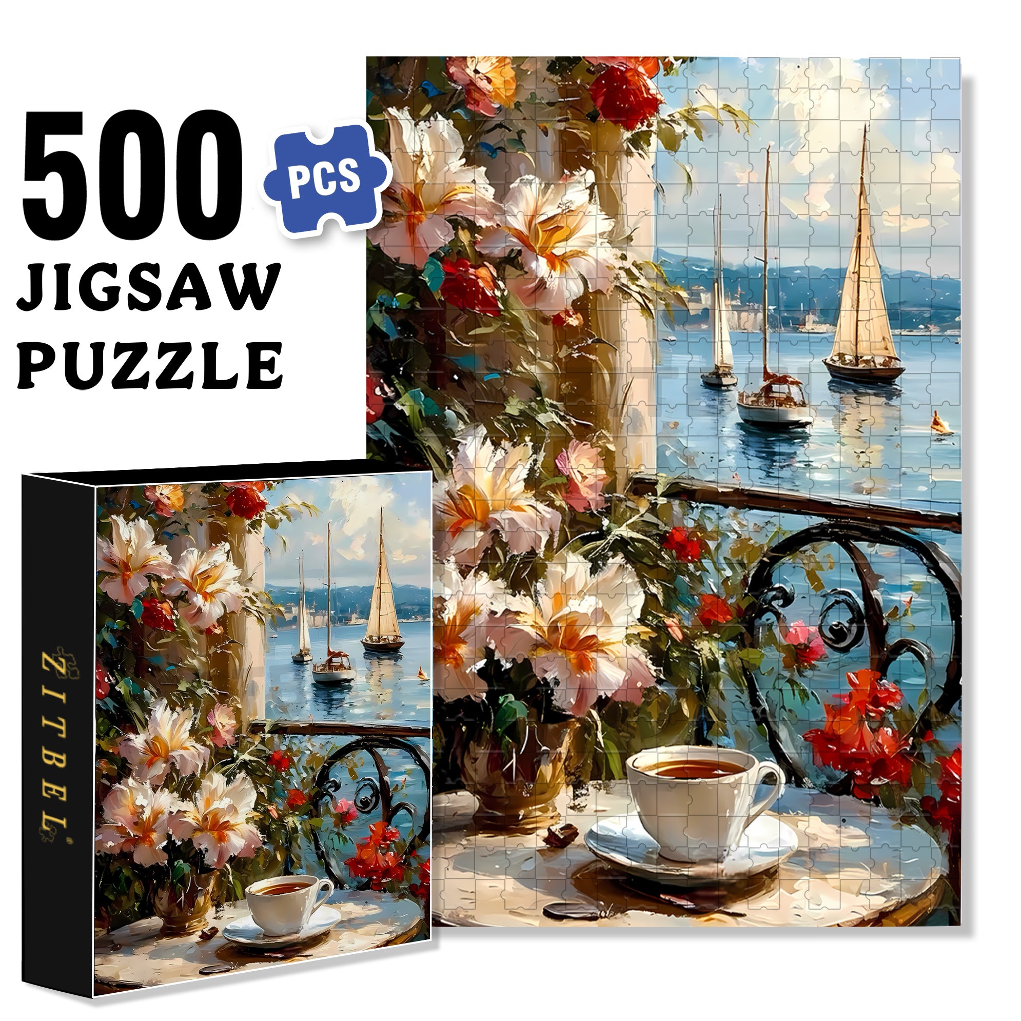 Voyage 500pcs/1000pcs Jigsaw Puzzle, Scratch-Resistant, Interactive Family Game & Brain-Boosting DIY Decor, Perfect for Halloween, Christmas & New Year Gifts, Family Puzzle Game