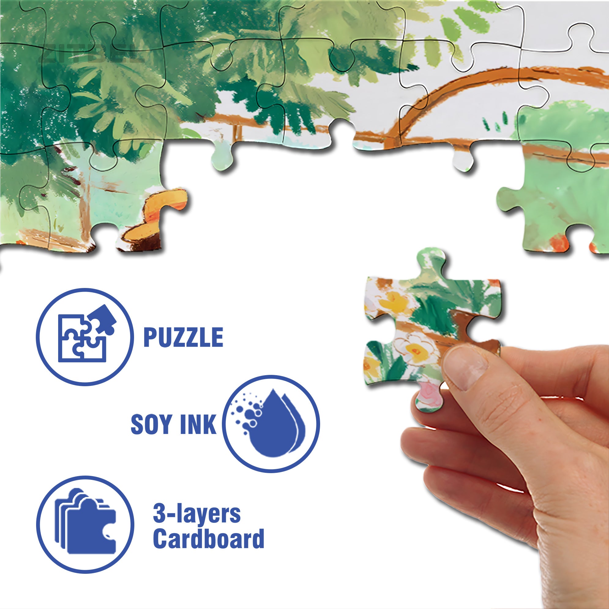 Watering 500pcs/1000pcs Jigsaw Puzzle, Scratch-Resistant, Interactive Family Game & Brain-Boosting DIY Decor, Perfect for Halloween, Christmas & New Year Gifts, Family Puzzle Game