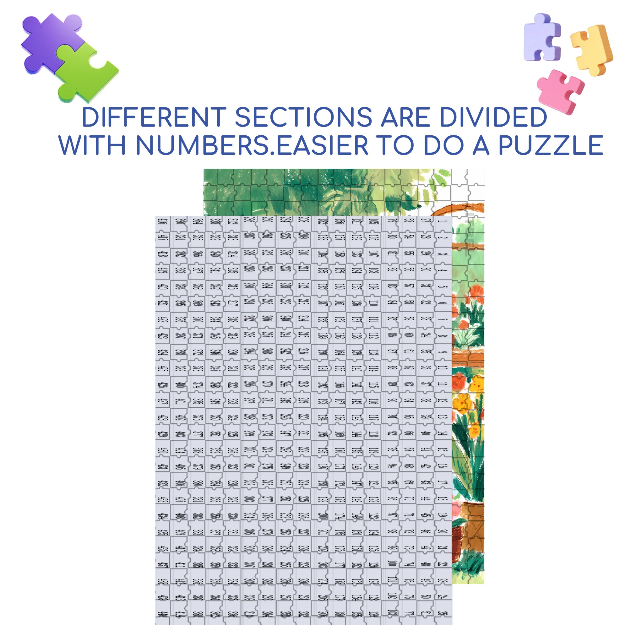 Watering 500pcs/1000pcs Jigsaw Puzzle, Scratch-Resistant, Interactive Family Game & Brain-Boosting DIY Decor, Perfect for Halloween, Christmas & New Year Gifts, Family Puzzle Game