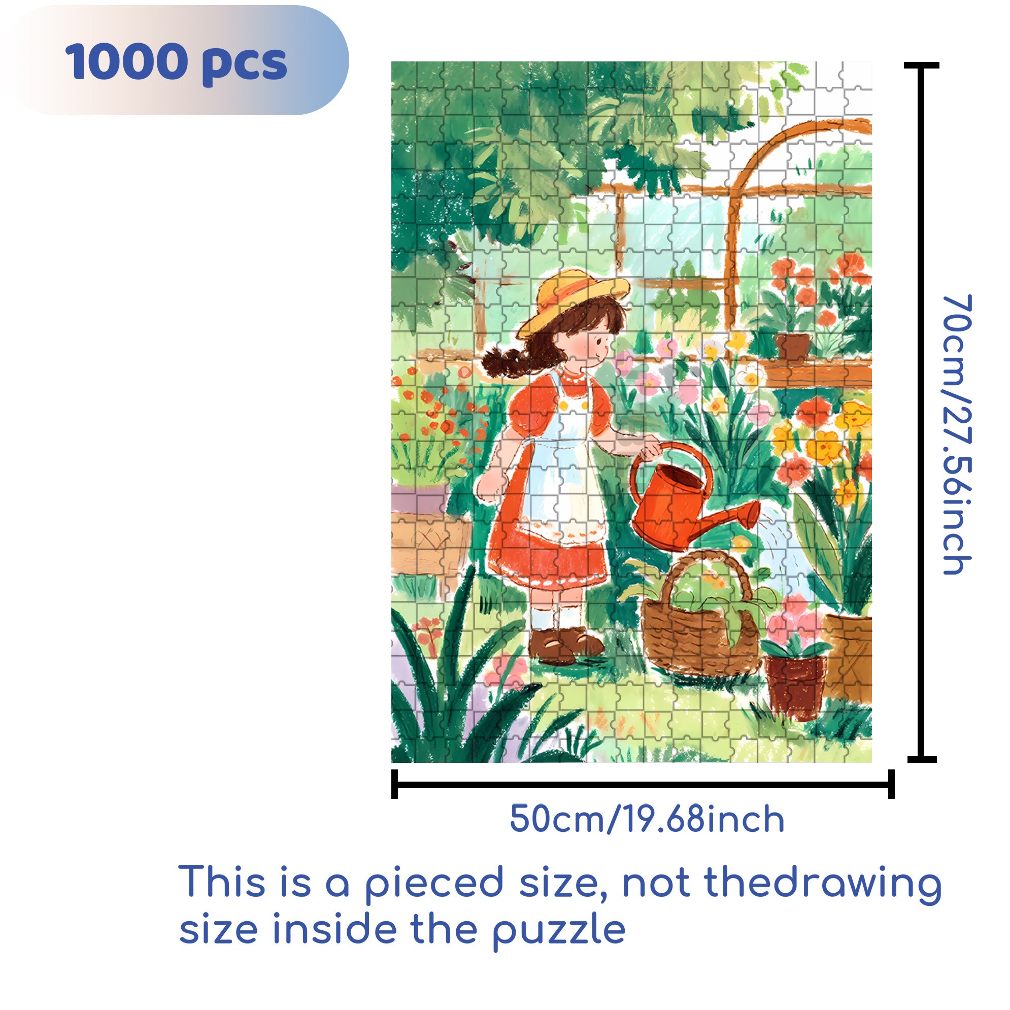 Watering 500pcs/1000pcs Jigsaw Puzzle, Scratch-Resistant, Interactive Family Game & Brain-Boosting DIY Decor, Perfect for Halloween, Christmas & New Year Gifts, Family Puzzle Game