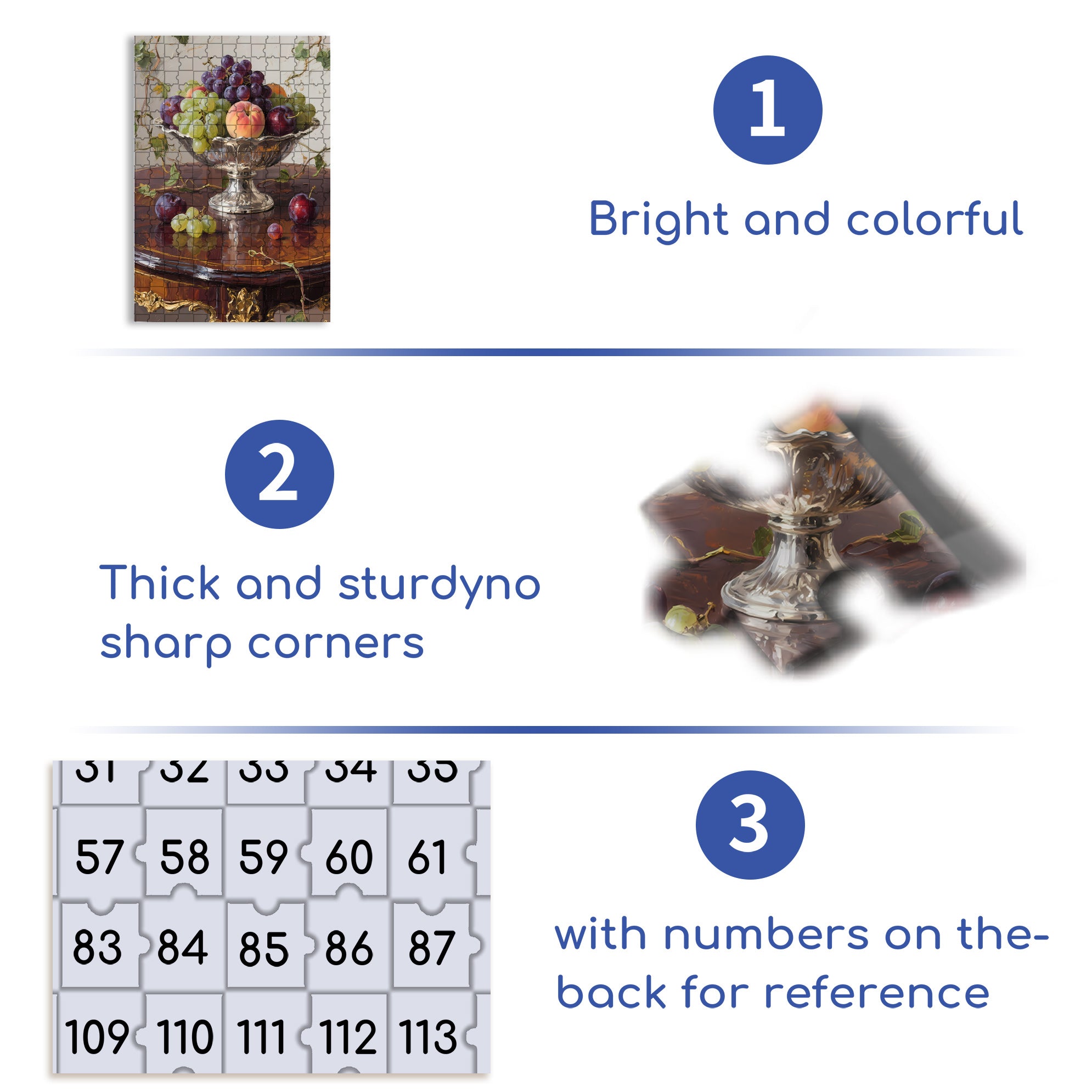 A Plate Of Grapes 500pcs/1000pcs Jigsaw Puzzle, Scratch-Resistant, Interactive Family Game & Brain-Boosting DIY Decor, Perfect for Halloween, Christmas & New Year Gifts, Family Puzzle Game