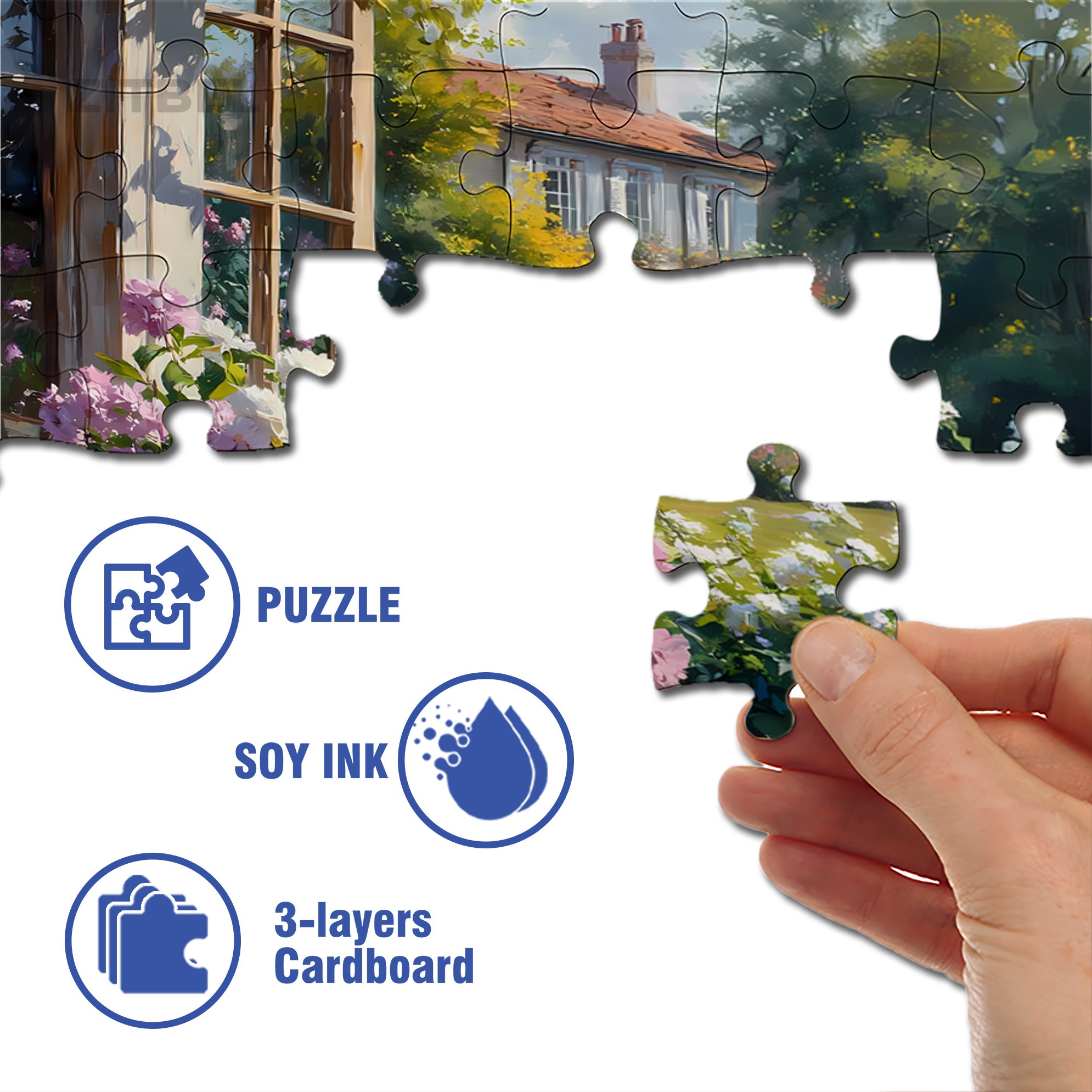 Afternoon Tea Time 500pcs/1000pcs Jigsaw Puzzle, Scratch-Resistant, Interactive Family Game & Brain-Boosting DIY Decor, Perfect for Halloween, Christmas & New Year Gifts, Family Puzzle Game