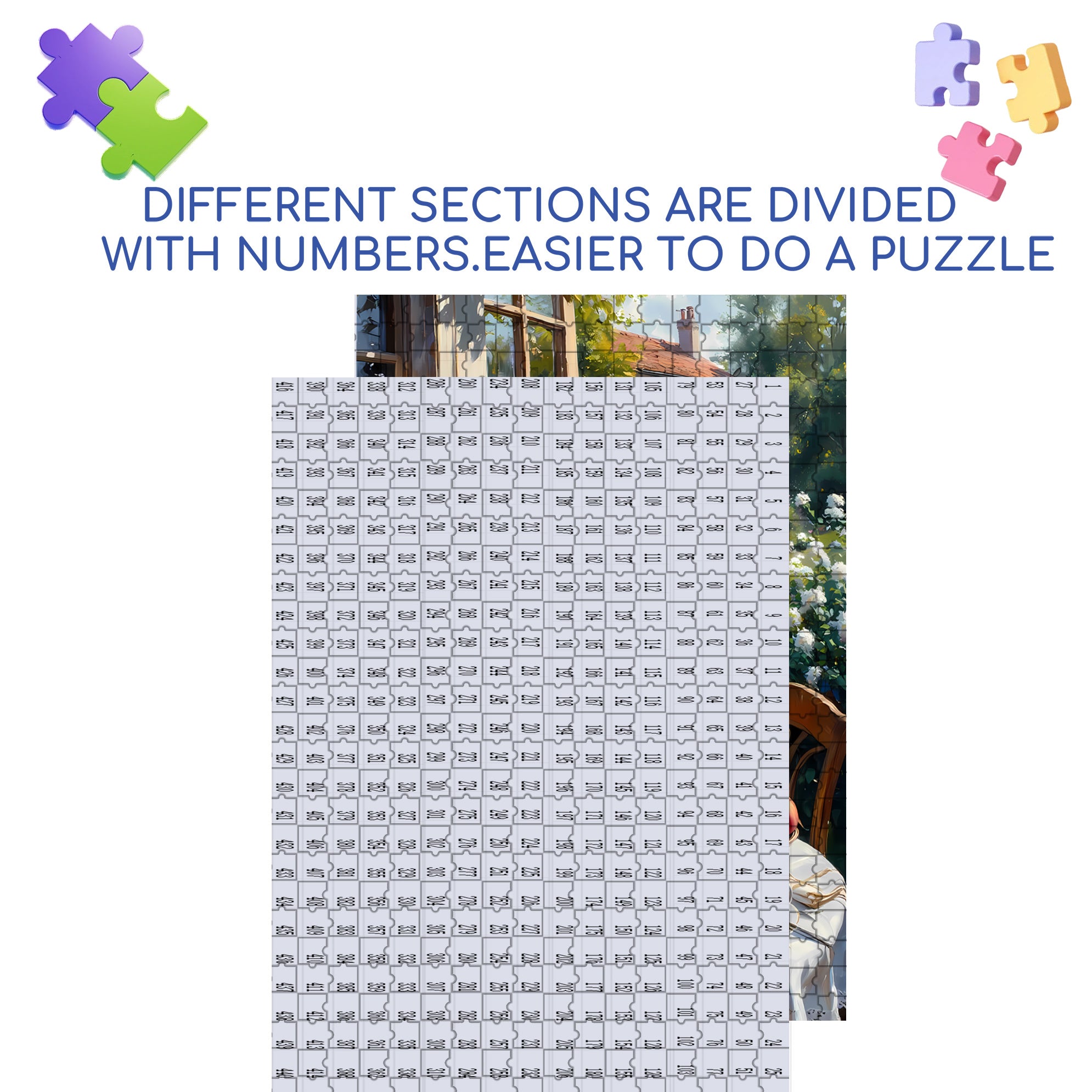 Afternoon Tea Time 500pcs/1000pcs Jigsaw Puzzle, Scratch-Resistant, Interactive Family Game & Brain-Boosting DIY Decor, Perfect for Halloween, Christmas & New Year Gifts, Family Puzzle Game