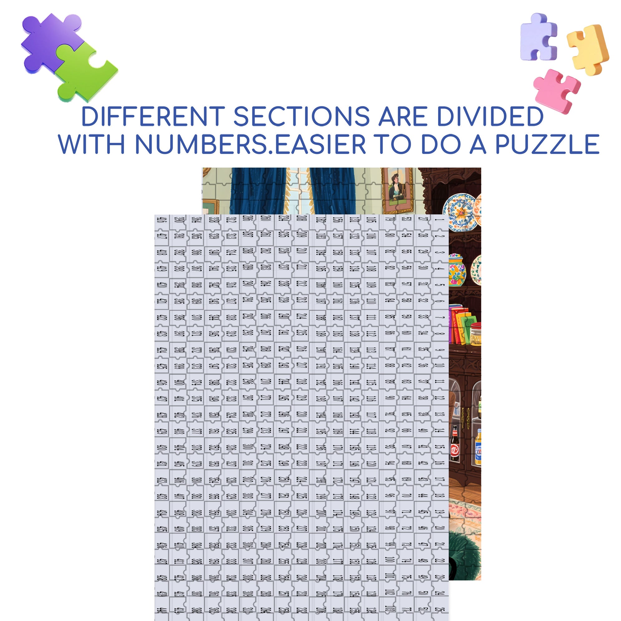 At Home 500pcs/1000pcs Jigsaw Puzzle, Scratch-Resistant, Interactive Family Game & Brain-Boosting DIY Decor, Perfect for Halloween, Christmas & New Year Gifts, Family Puzzle Game