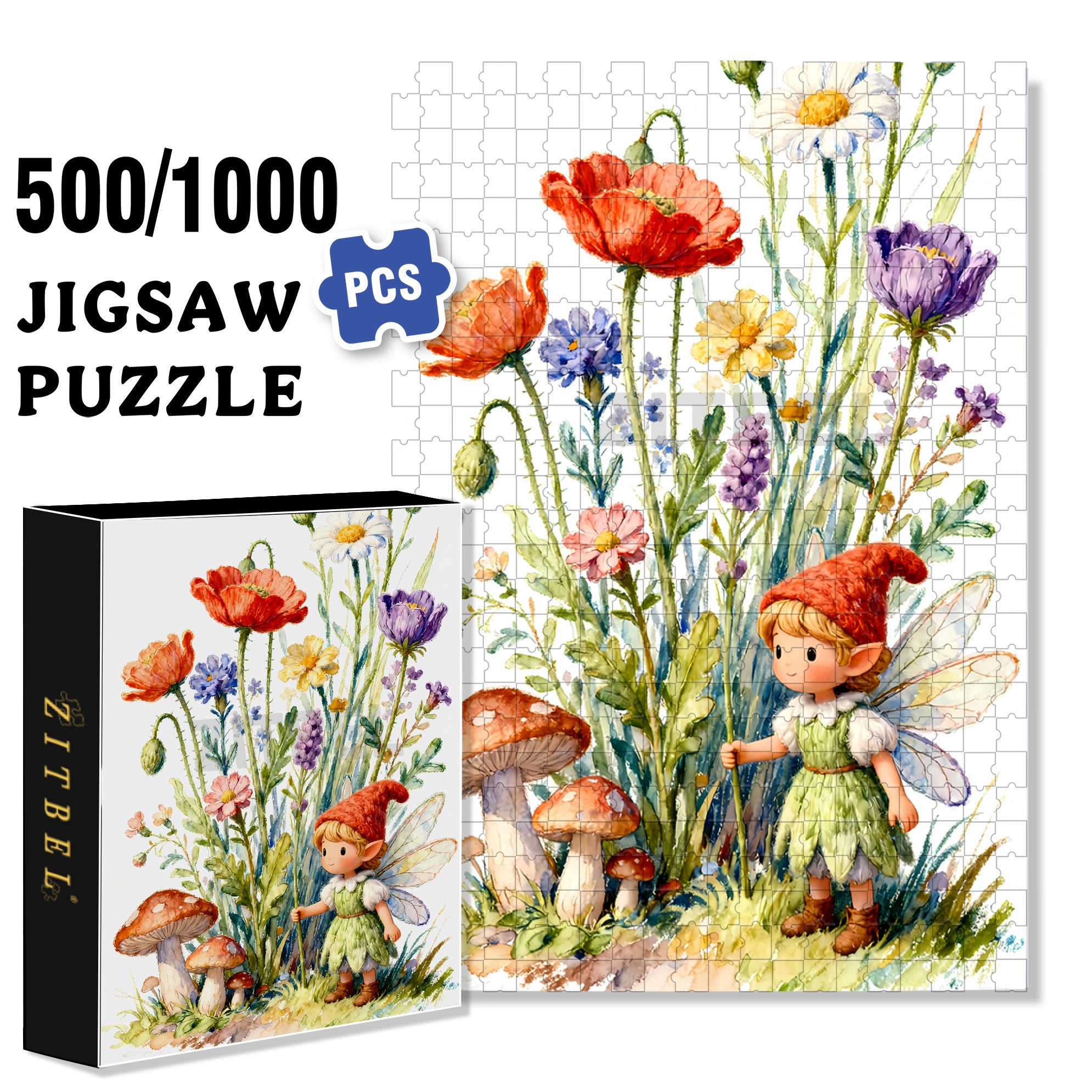 Casper 500pcs/1000pcs Jigsaw Puzzle, Scratch-Resistant, Interactive Family Game & Brain-Boosting DIY Decor, Perfect for Halloween, Christmas & New Year Gifts, Family Puzzle Game