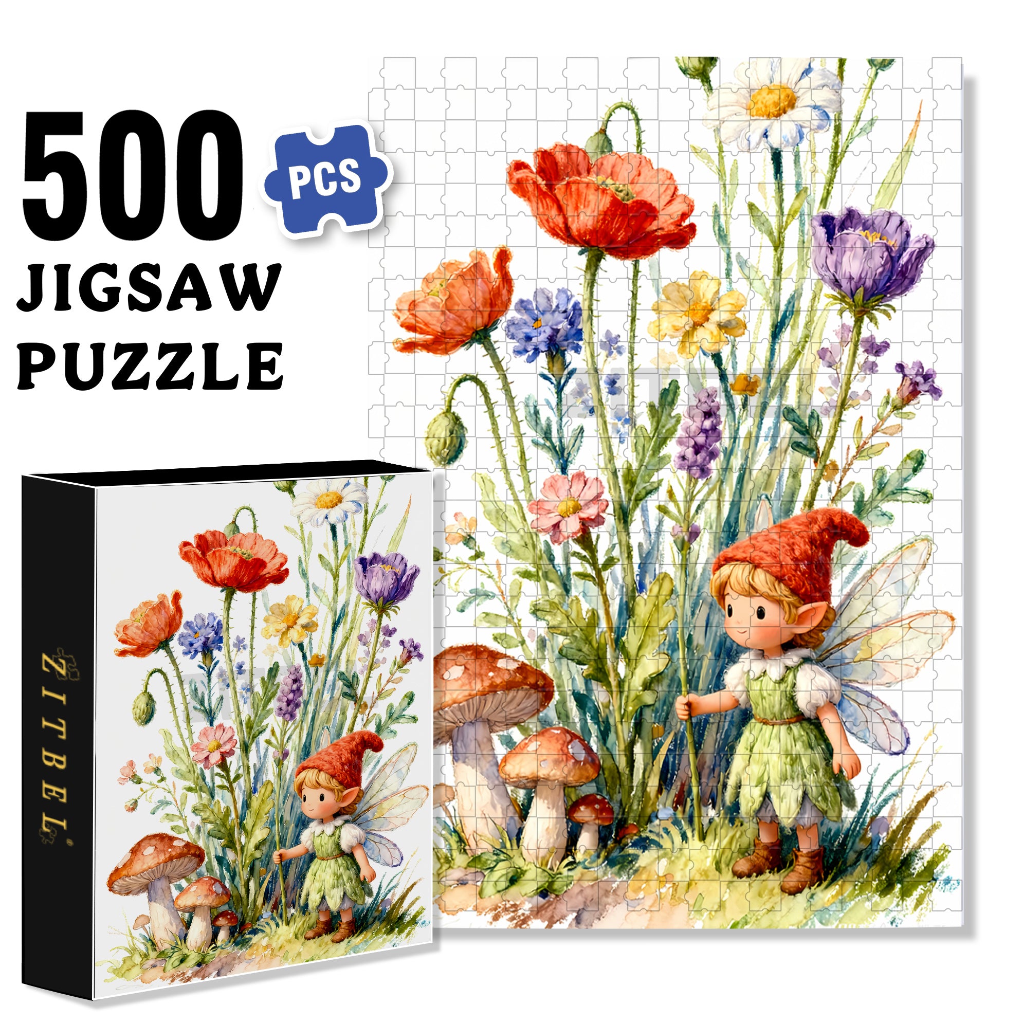 Casper 500pcs/1000pcs Jigsaw Puzzle, Scratch-Resistant, Interactive Family Game & Brain-Boosting DIY Decor, Perfect for Halloween, Christmas & New Year Gifts, Family Puzzle Game
