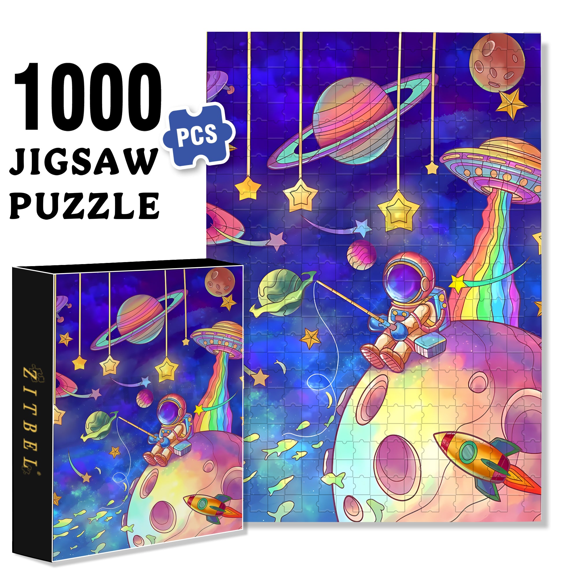 Childlike Fun 500pcs/1000pcs Jigsaw Puzzle, Scratch-Resistant, Interactive Family Game & Brain-Boosting DIY Decor, Perfect for Halloween, Christmas & New Year Gifts, Family Puzzle Game