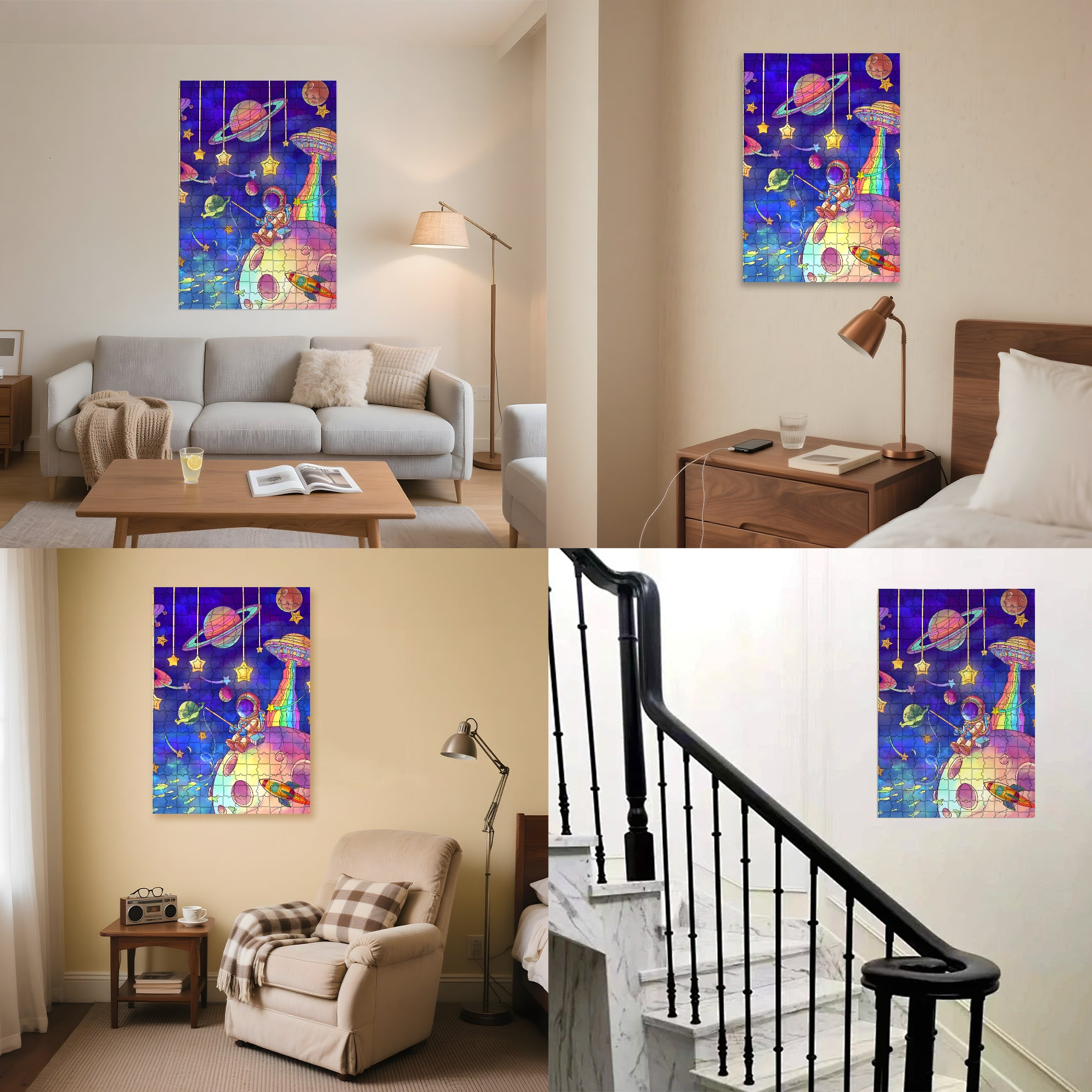Childlike Fun 500pcs/1000pcs Jigsaw Puzzle, Scratch-Resistant, Interactive Family Game & Brain-Boosting DIY Decor, Perfect for Halloween, Christmas & New Year Gifts, Family Puzzle Game